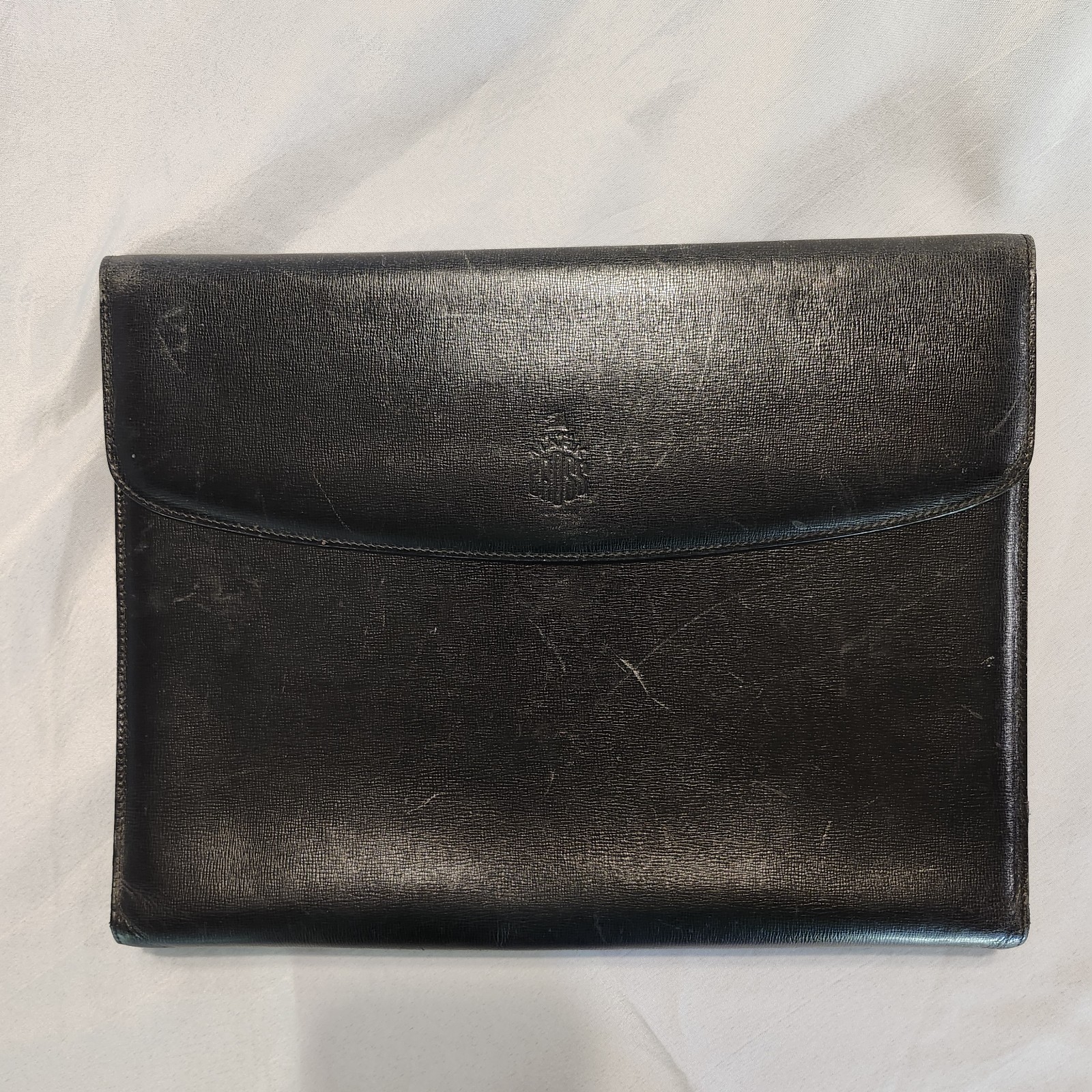 Vintage Mark Cross Leather Envelope Portfolio Tablet Bag Made In Italy 15.5 x 12