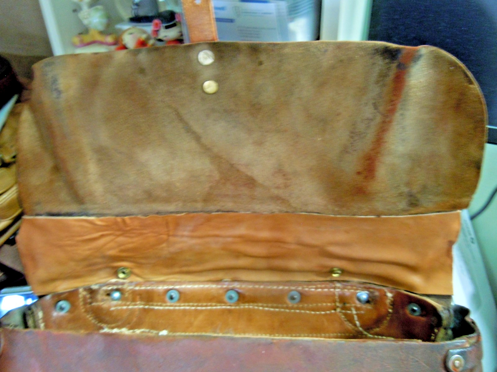 VTG Rare USPS US Leather Mail Postal Carrier Messenger Briefcase Bag # 31