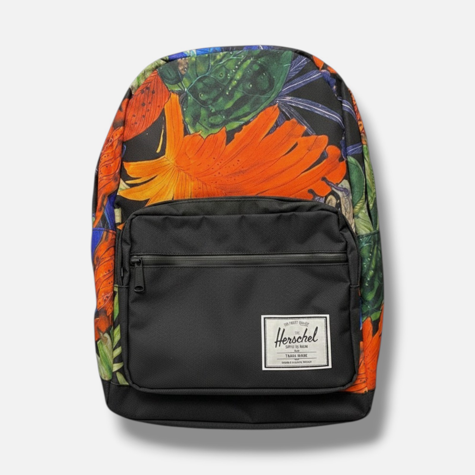 Herschel Supply Co. Men’s Black Floral Watercolor Pop Quiz Backpack Bag