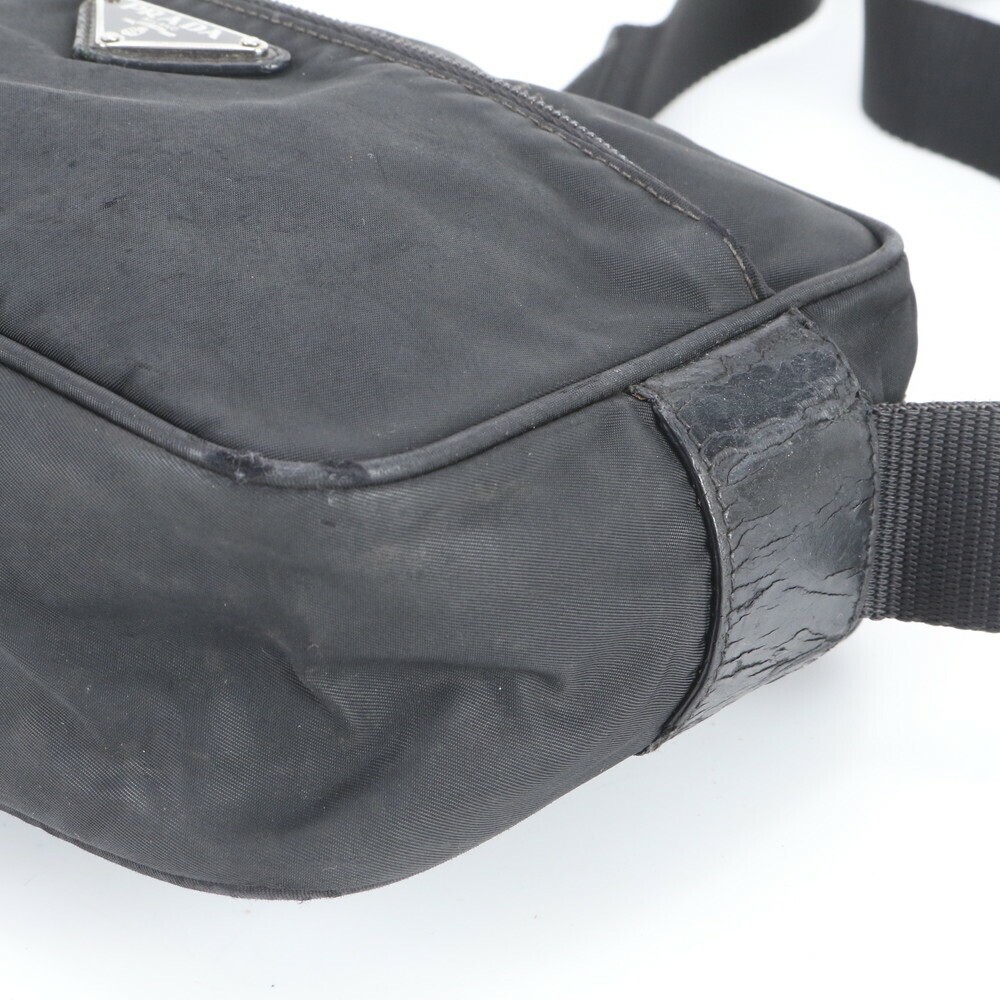 PRADA Tessuto Messenger Bag Nylon Black Shoulder Crossbody Business Mens