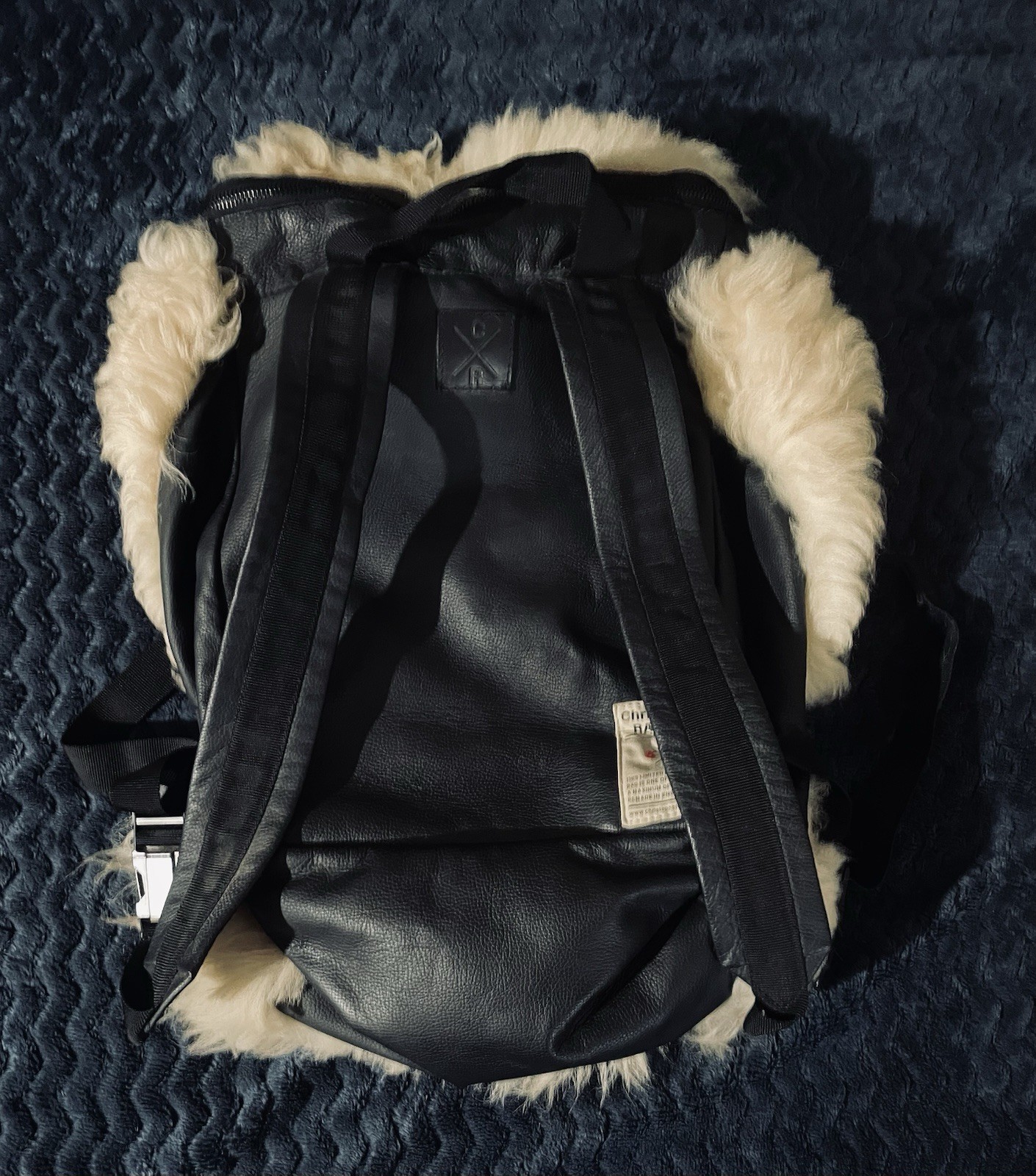 Christopher Raeburn Leather And Sheepskin Backpack Limited Edition Only 50 Made