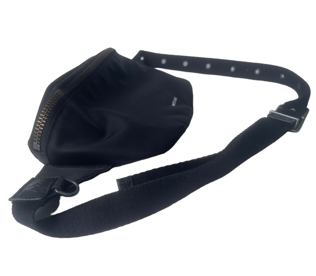 Matt and Nat Adjustable Hip Pouch Black Belt Bag Soft Velvety Fabric Fanny Pack
