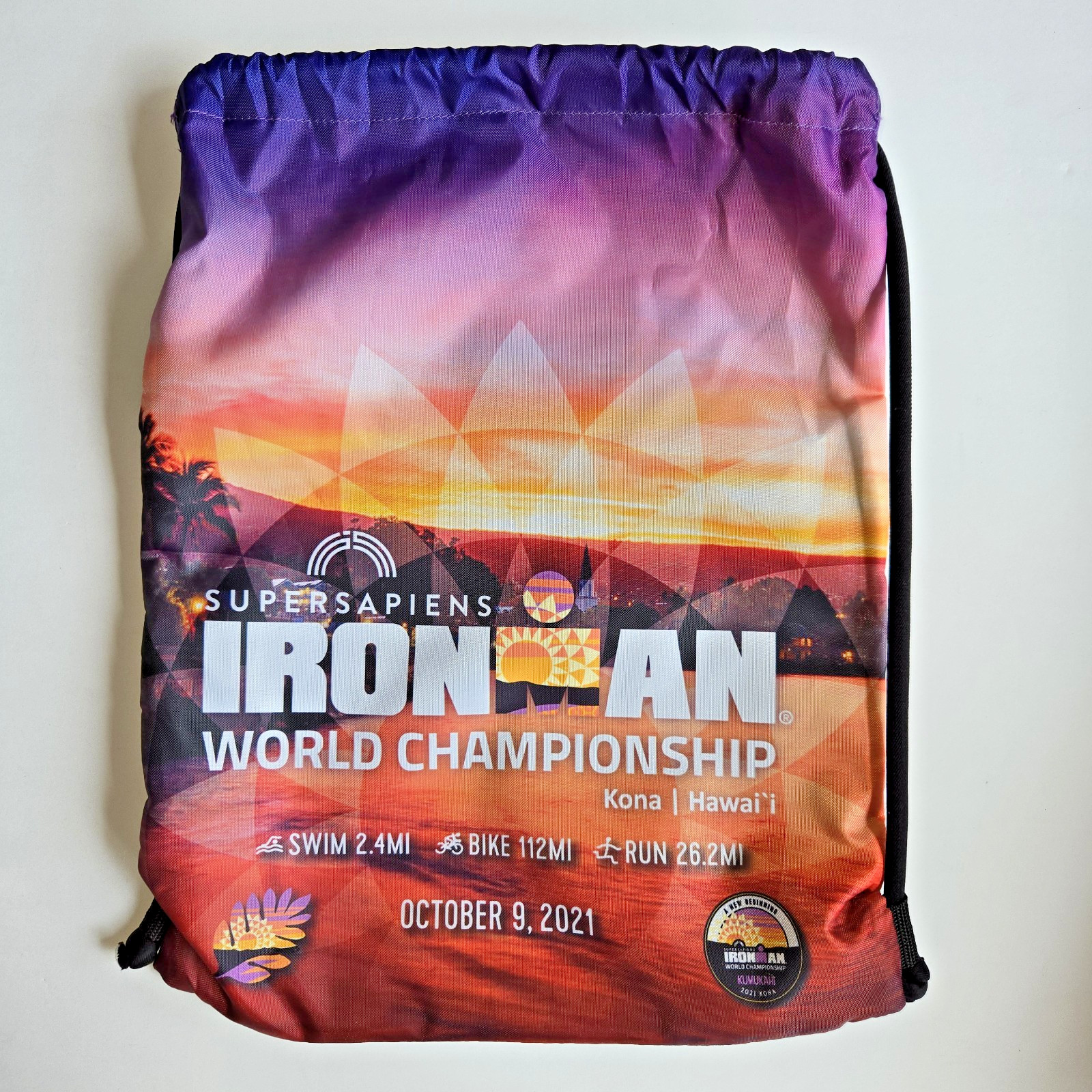 Ironman Sackpack Lot Of 9 Sports Bags-Kona, Utah, Finland, France, New Zealand