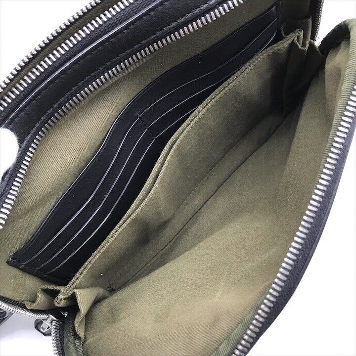 Dunhill Logo Embossed Leather Clutch Handbag Black Men’s Bag 22x13x5 cm