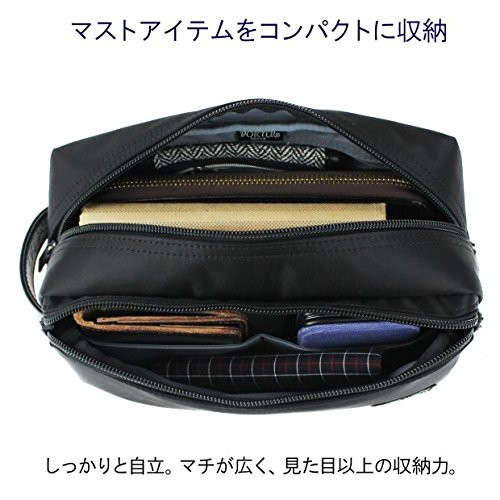 PORTER TIME POUCH 655-17877 Black Clutch Bag from Japan Brand New