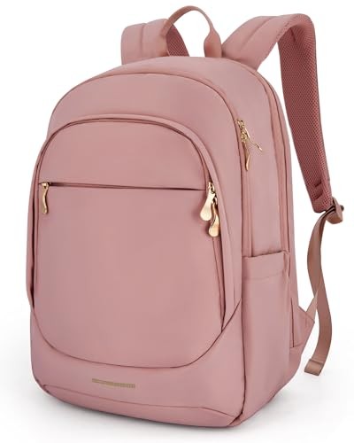 Travel Backpack for Women, 15.6 Inch Laptop 15.6 Inch without Wheels Dull Pink