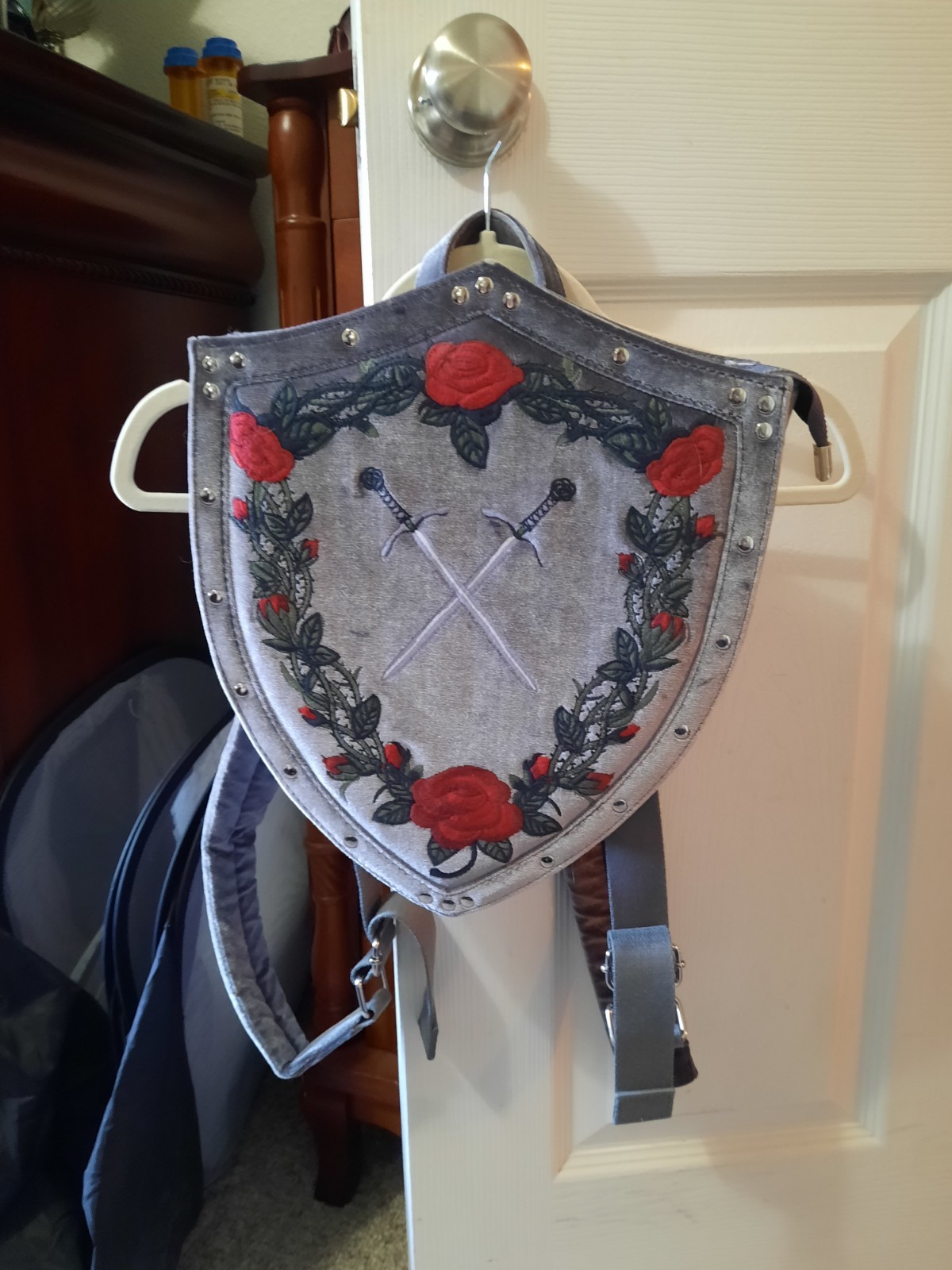 Stormy Grey Shield Backpack – Lady Knights & Sword Maidens Collection Folkloress