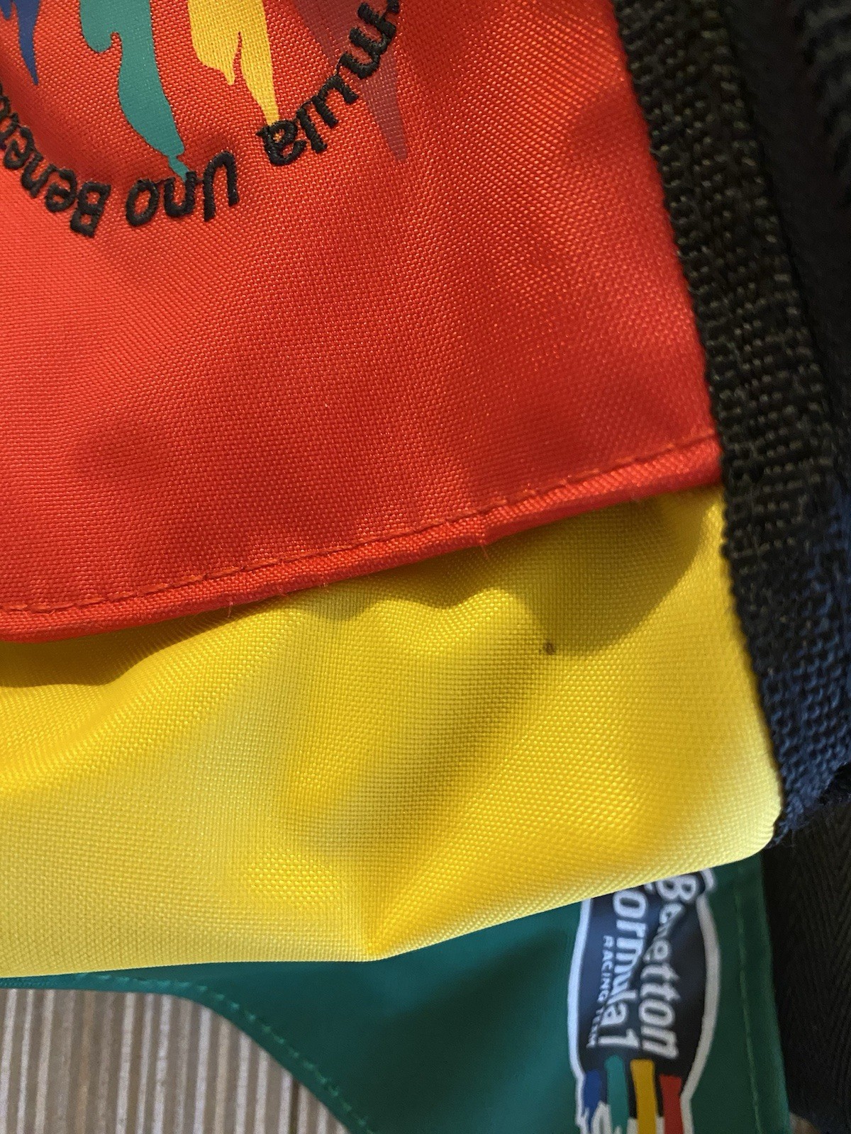 Vintage Benetton Formula 1 Waist Bag United Colors 90s F1 Retro Red Yellow Green