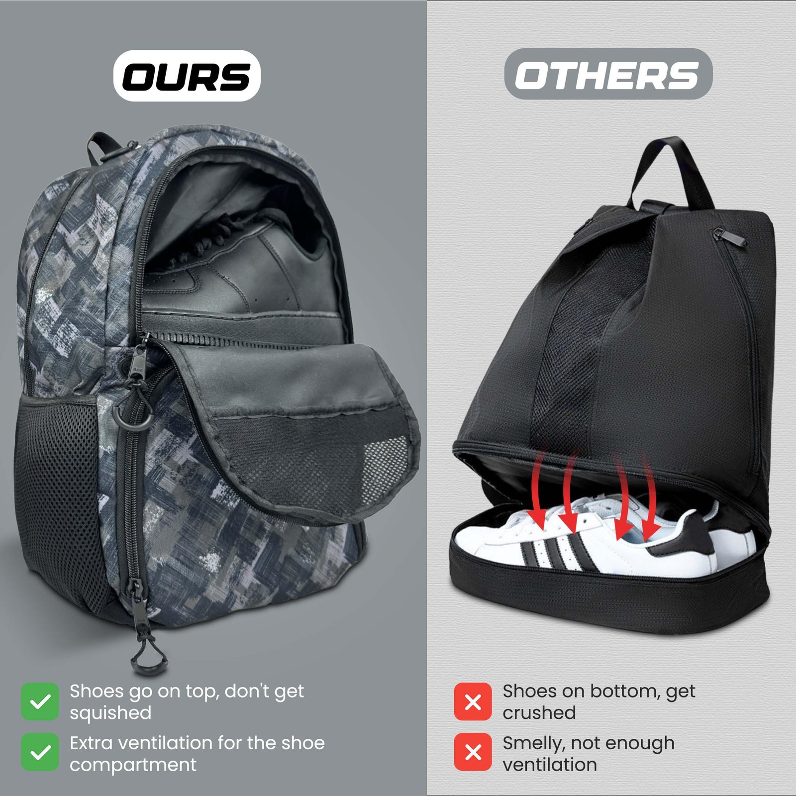 Multi-Sport Backpack with Pump – Soccer & Basketball Bag, Separate /Shoe Comp…