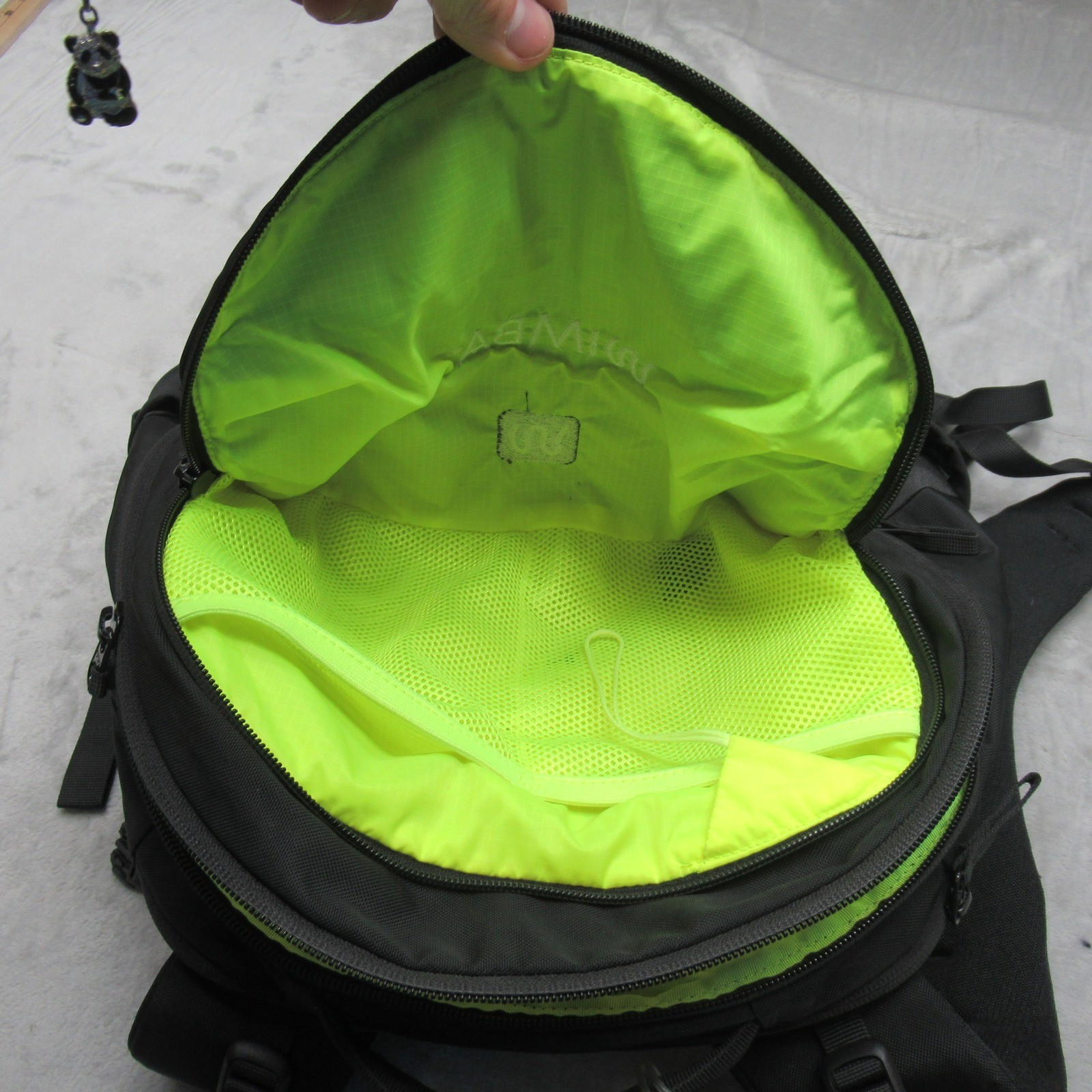 Lululemon Backpack Mens Black Neon Green Lining Multi Pockets Custom LOGO NWD