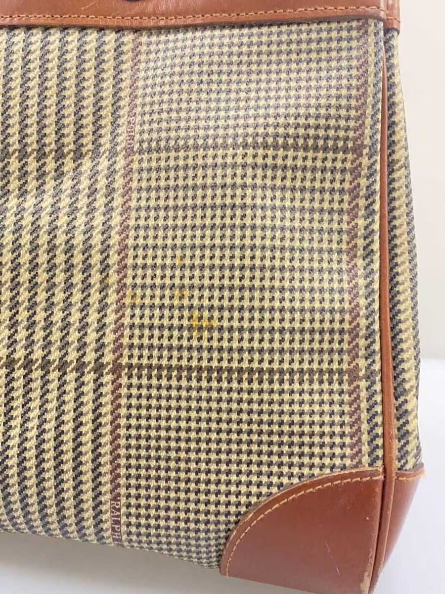 POLO RALPH LAUREN Tote Bag Leather BRW Check