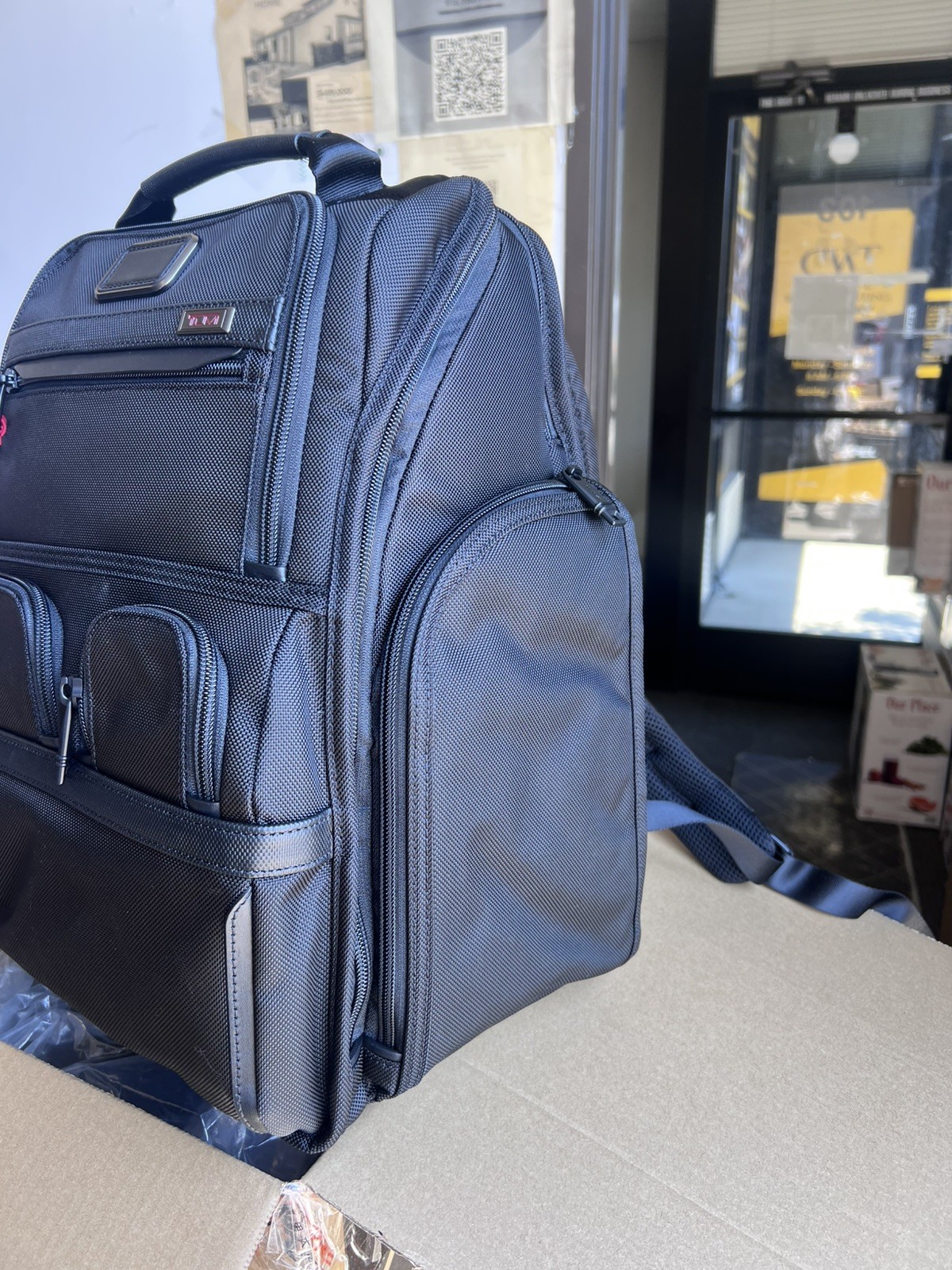 TUMI Laptop Backpack Black Business Travel Computer Bag Multiple Compartments Pr
