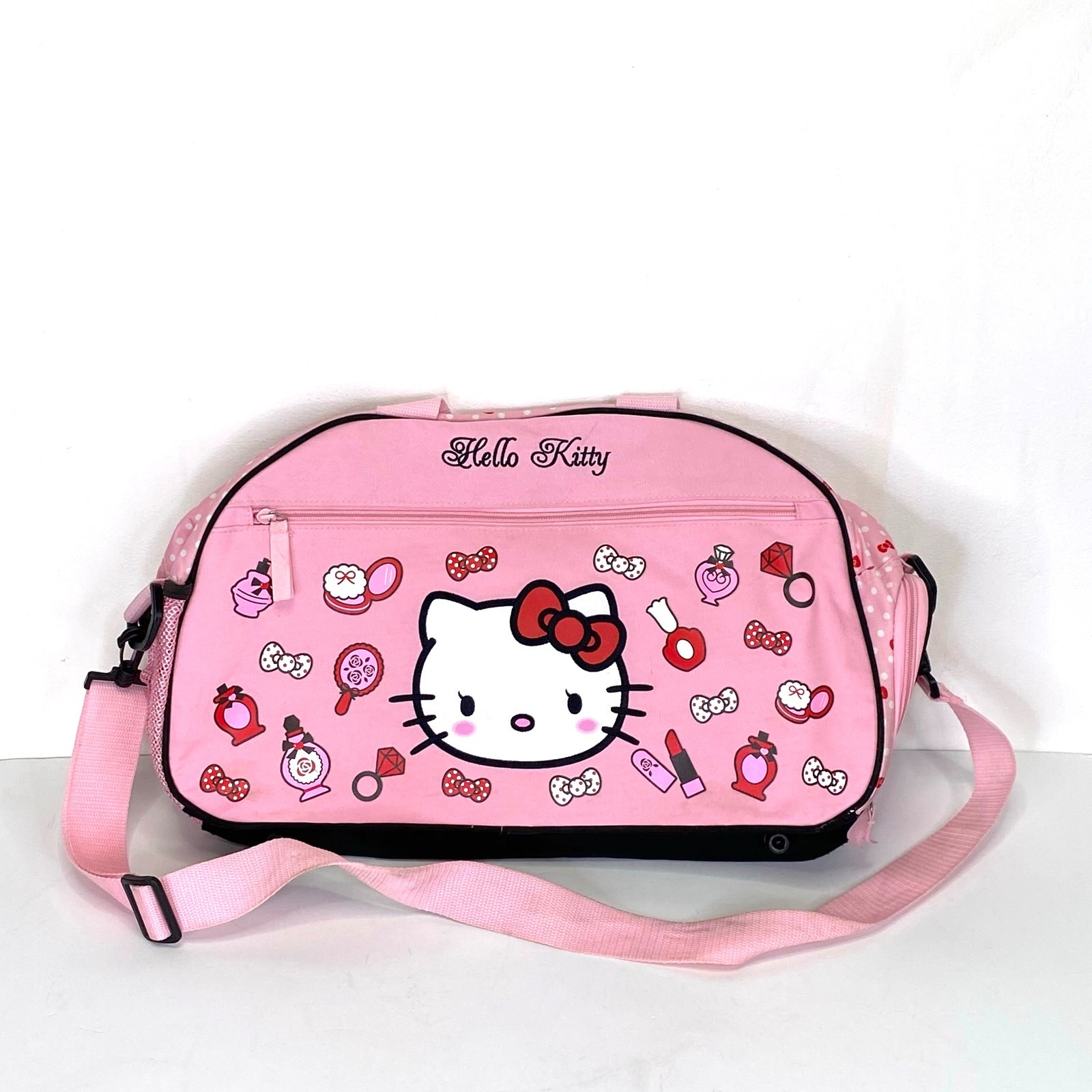 HELLO KITTY Sanrio Pink Duffle Bag Carry On Overnight Travel 18 x 11 Dance Gym