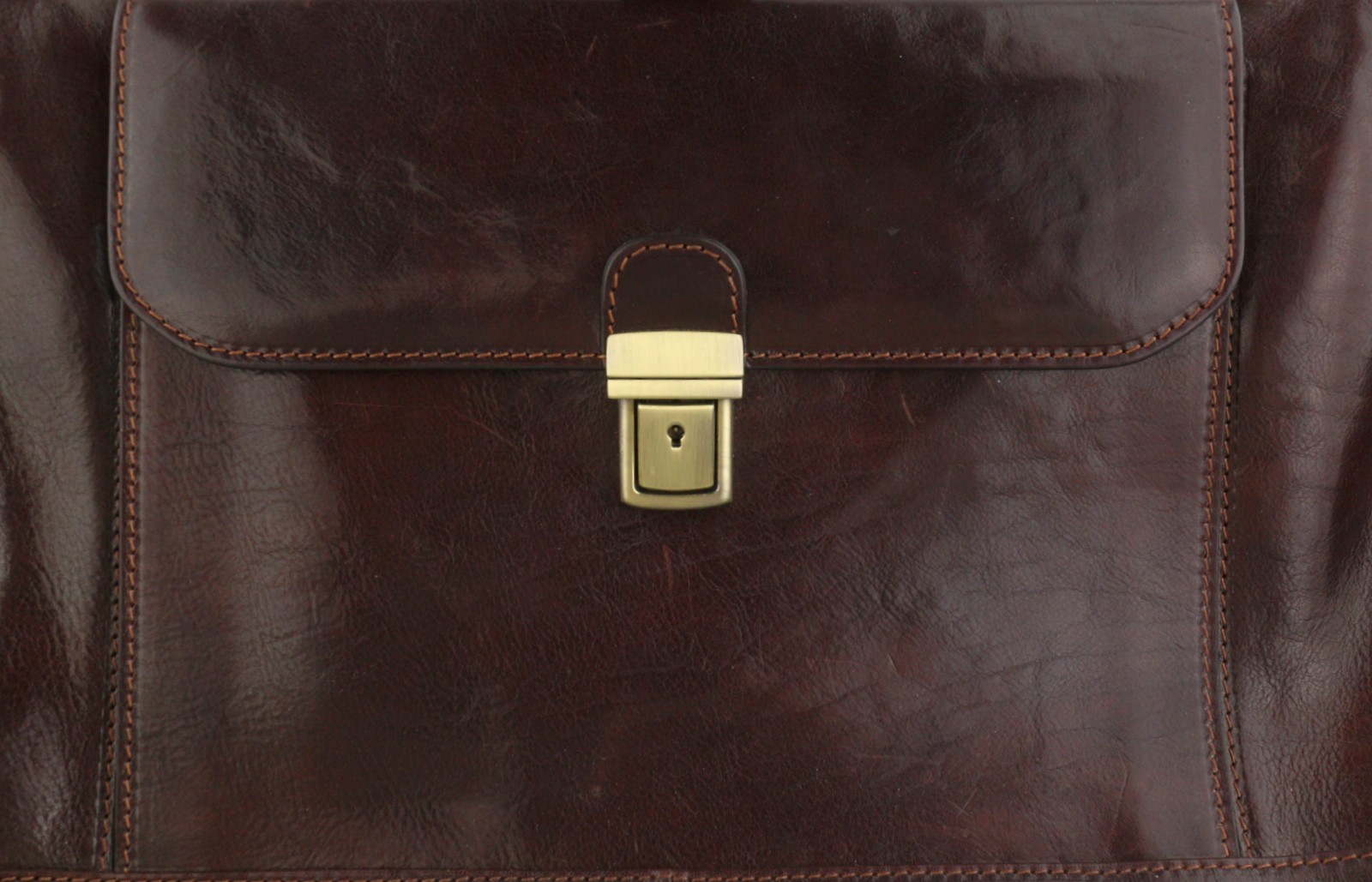 TIME RESISTANCE Hamlet Men Bag OS Brown Large Italian Leather Doctor RRP350