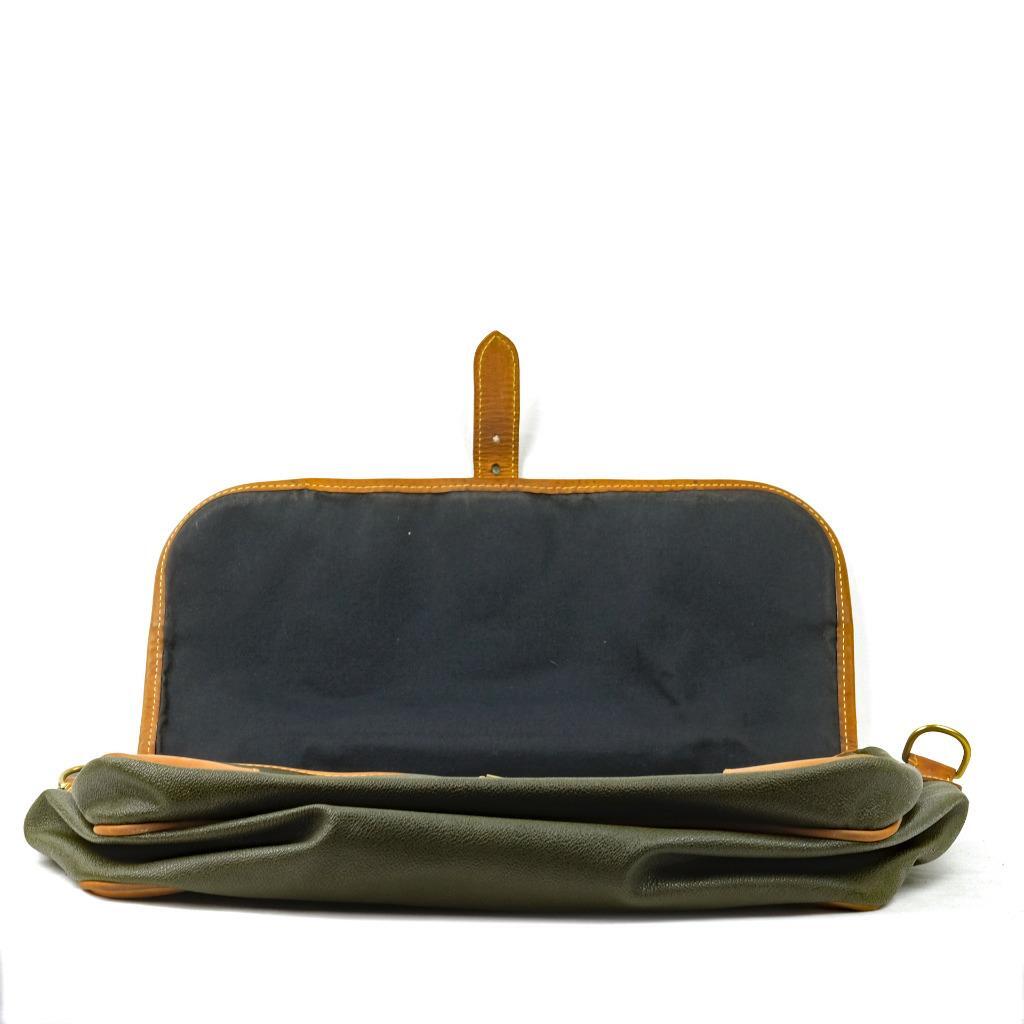 Vintage MULHOLLAND BROTHERS for Land Rover Bag Waxed Canvas & Leather Green