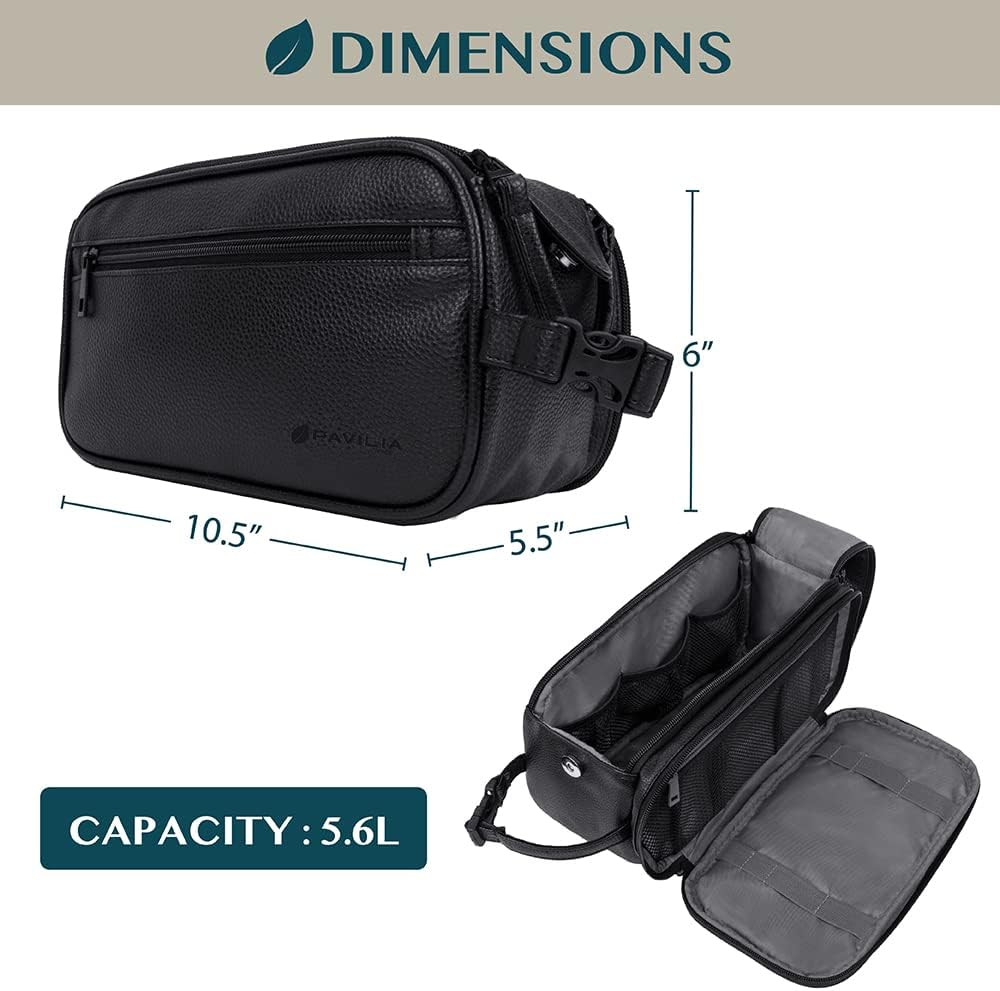 Toiletry Bag for Men, Travel Essentials Shaving Dopp Kit, Mens Travel Bag Toilet