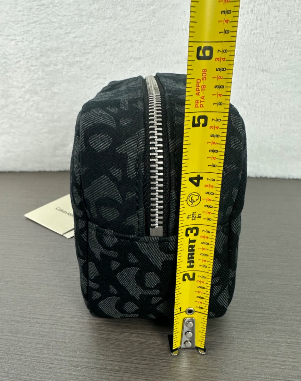 Calvin Klein Men’s Black Allover Monogram Logo Dopp/Toiletry Kit Bag NWT
