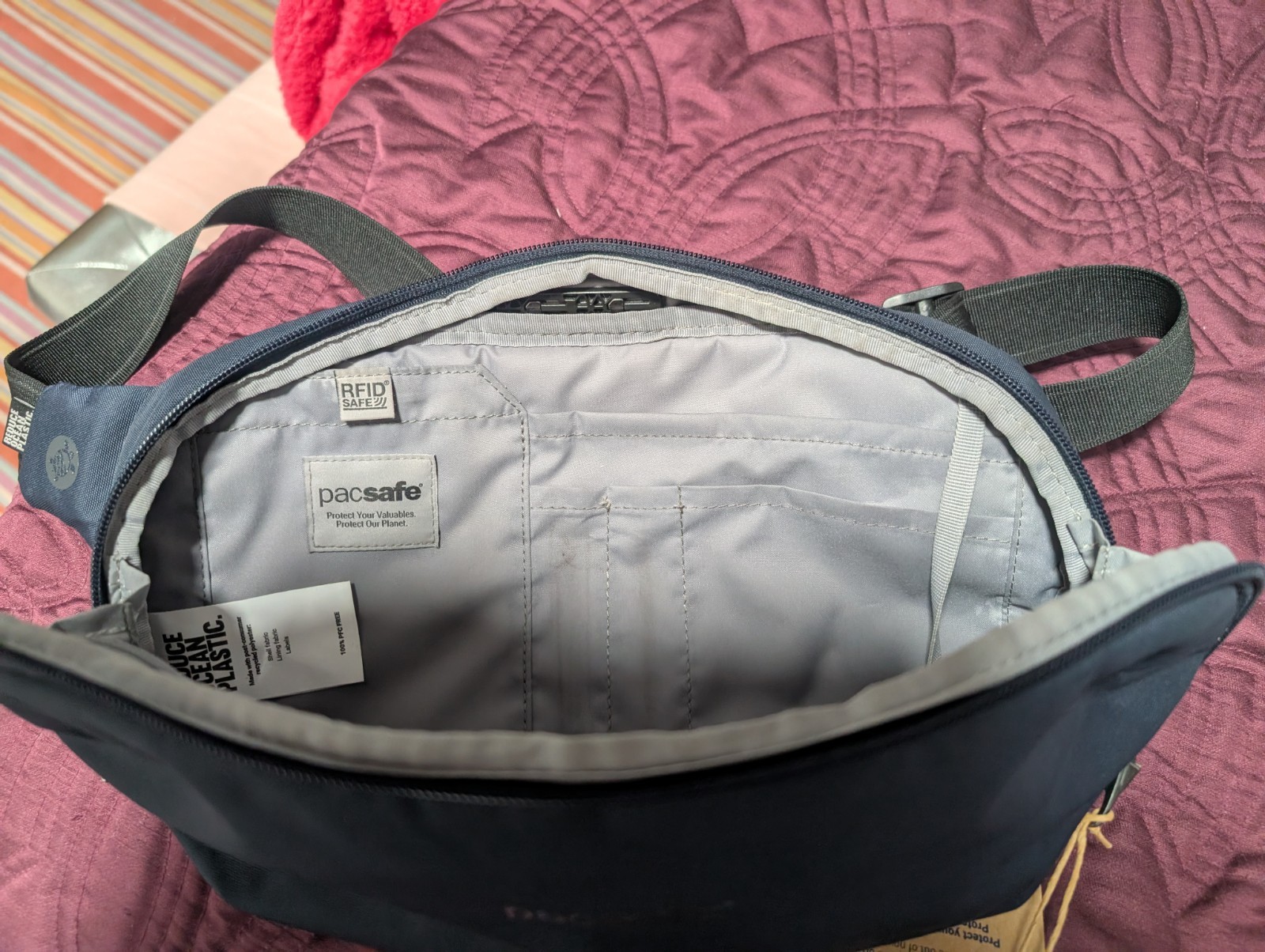 pacsafe v anti-theft action sling pac