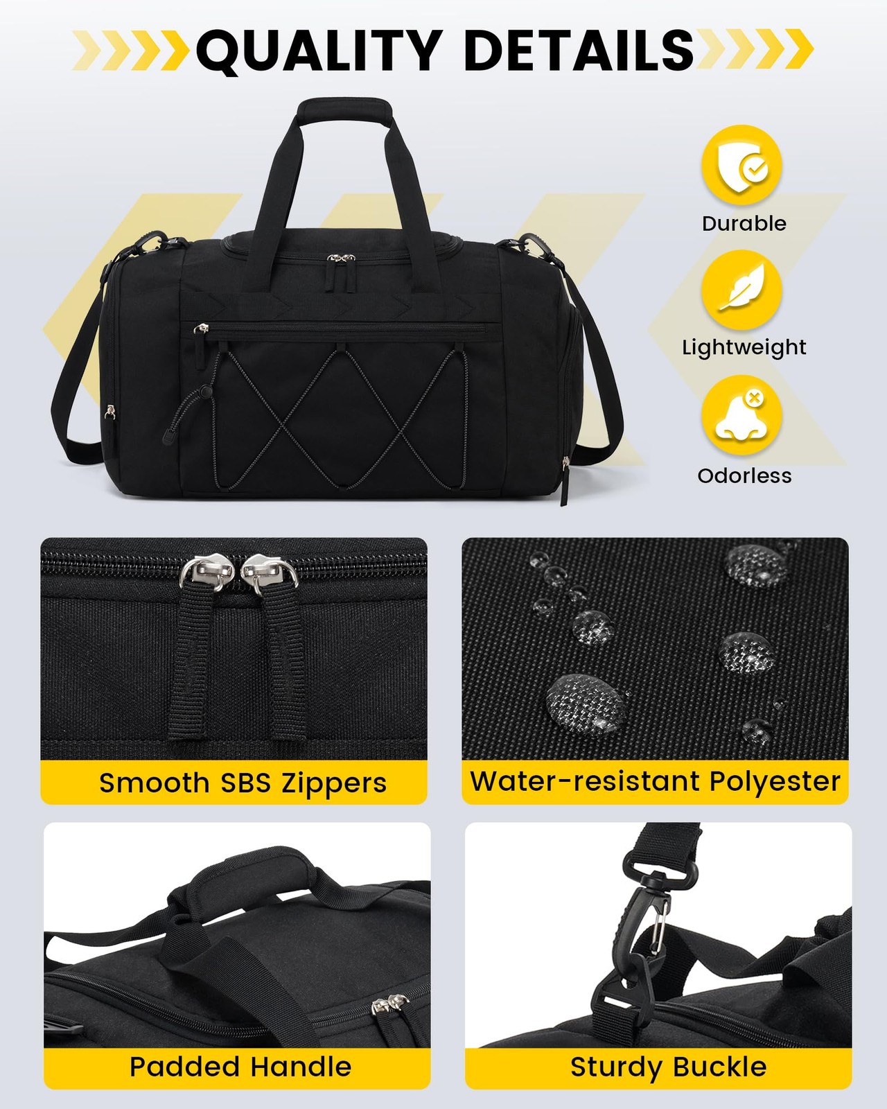 Gym Bag for Men – 21 Inches Duffle Bag for Travel Water-resistant Travel Bag …