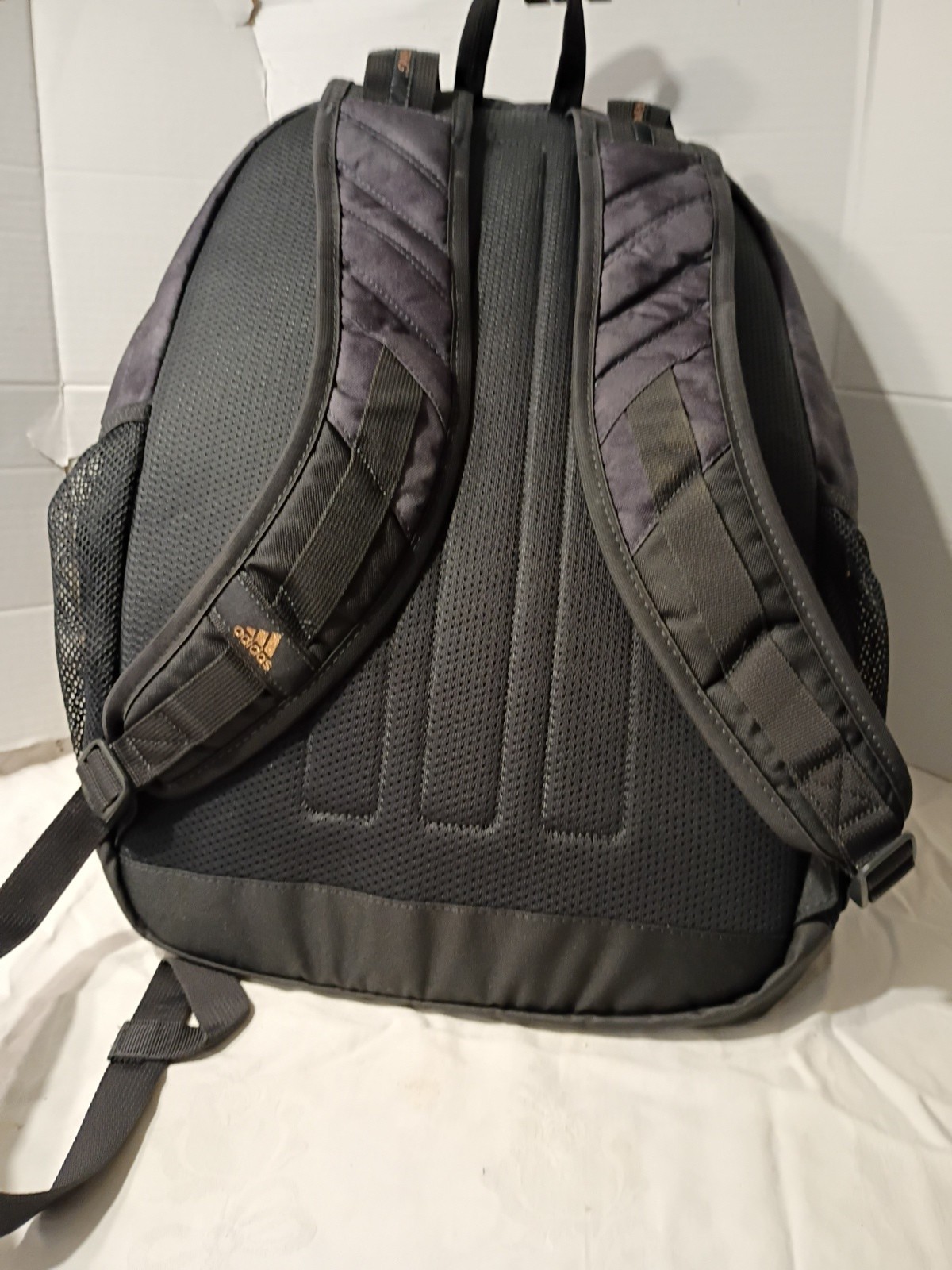 Black/Gray Adidas Load Spring Large Backpack-4 Exterior Pockets A-10