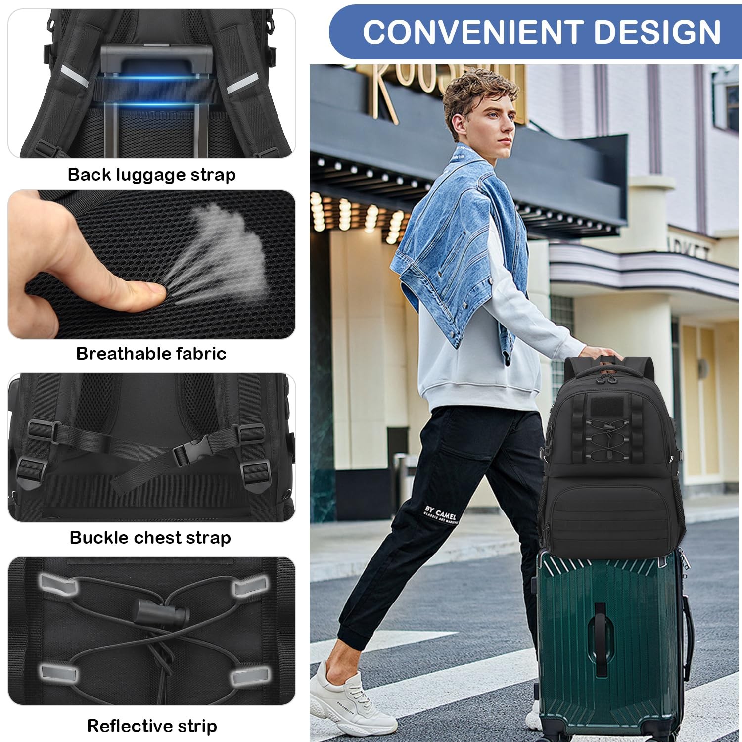 Laptop Lunch Backpack 40L with USB Port, RFID Cooler – Insulated Work Backpack