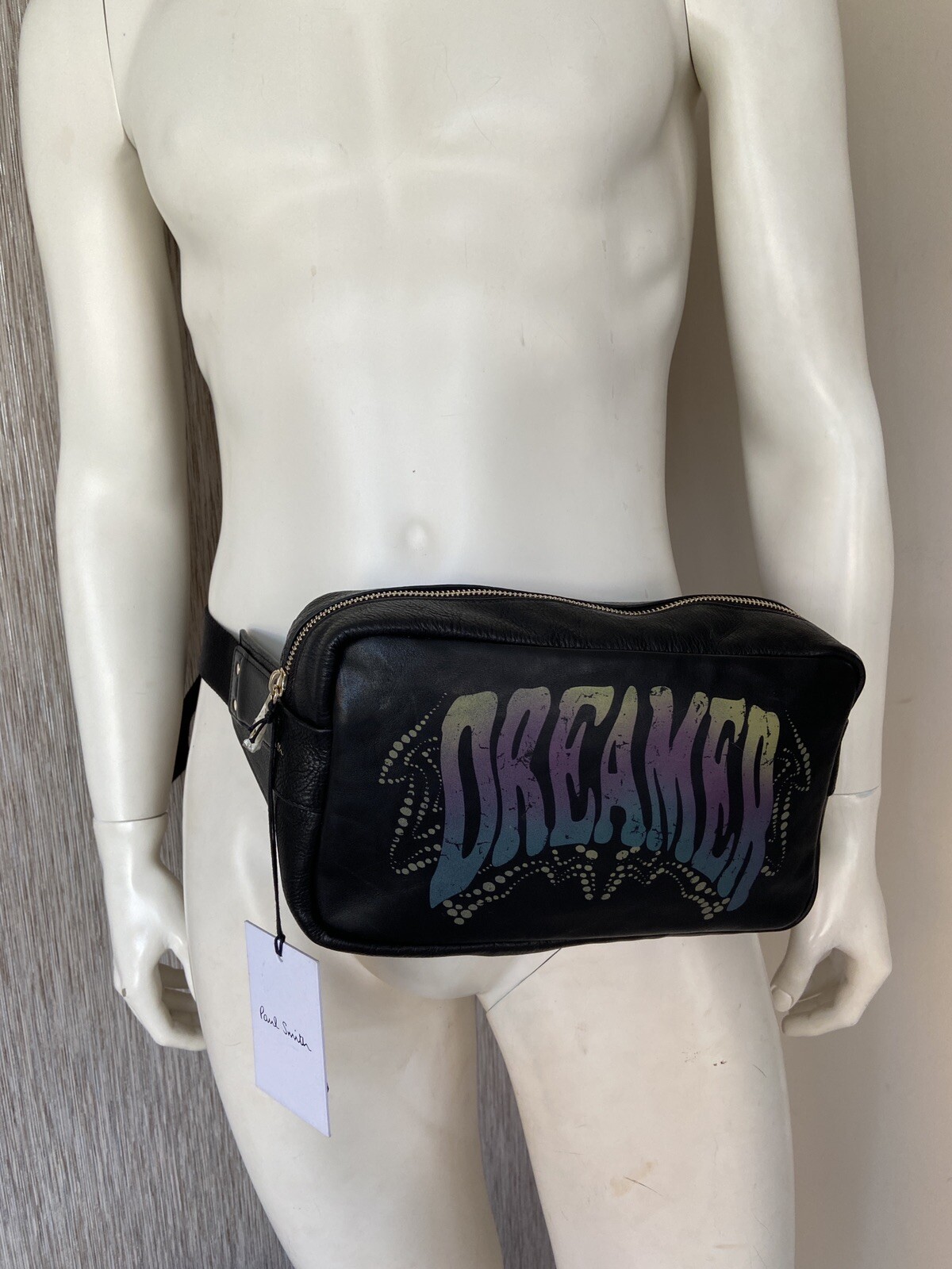 PAUL SMITH BLACK LEATHER DREAMER BUM BAG WAIST PACK RETAIL €590 BNWT