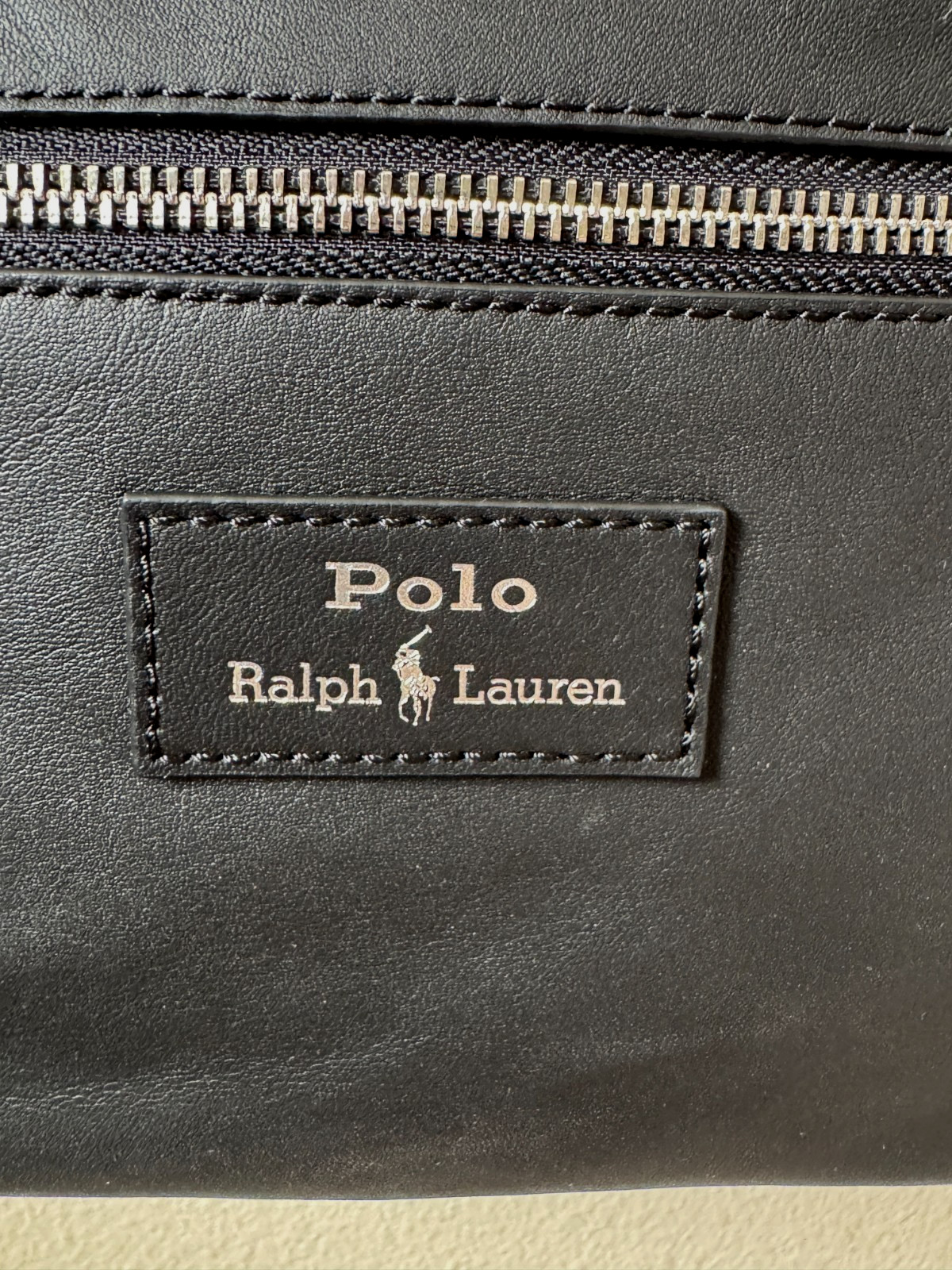 Polo Ralph Lauren Smooth Leather Backpack Black
