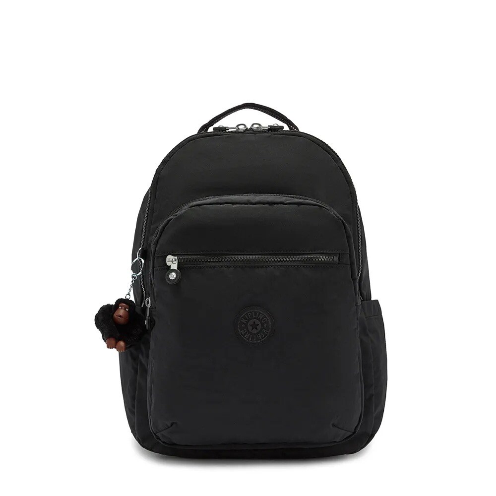 Size (13.75 X 17.25 X 8.25)- Kipling Seoul Go Laptop Backpack, Black Tonal.