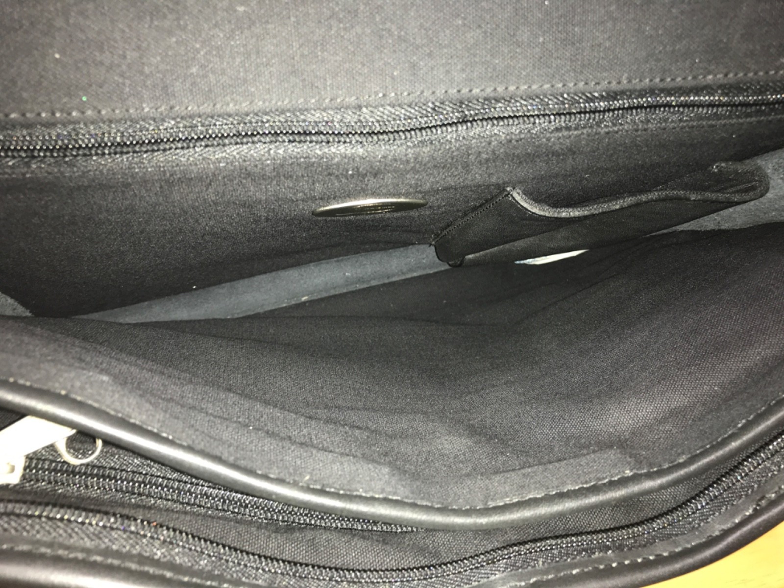 Tannery West Leather Briefcase Messenger Bag black No crossbody stap ….u
