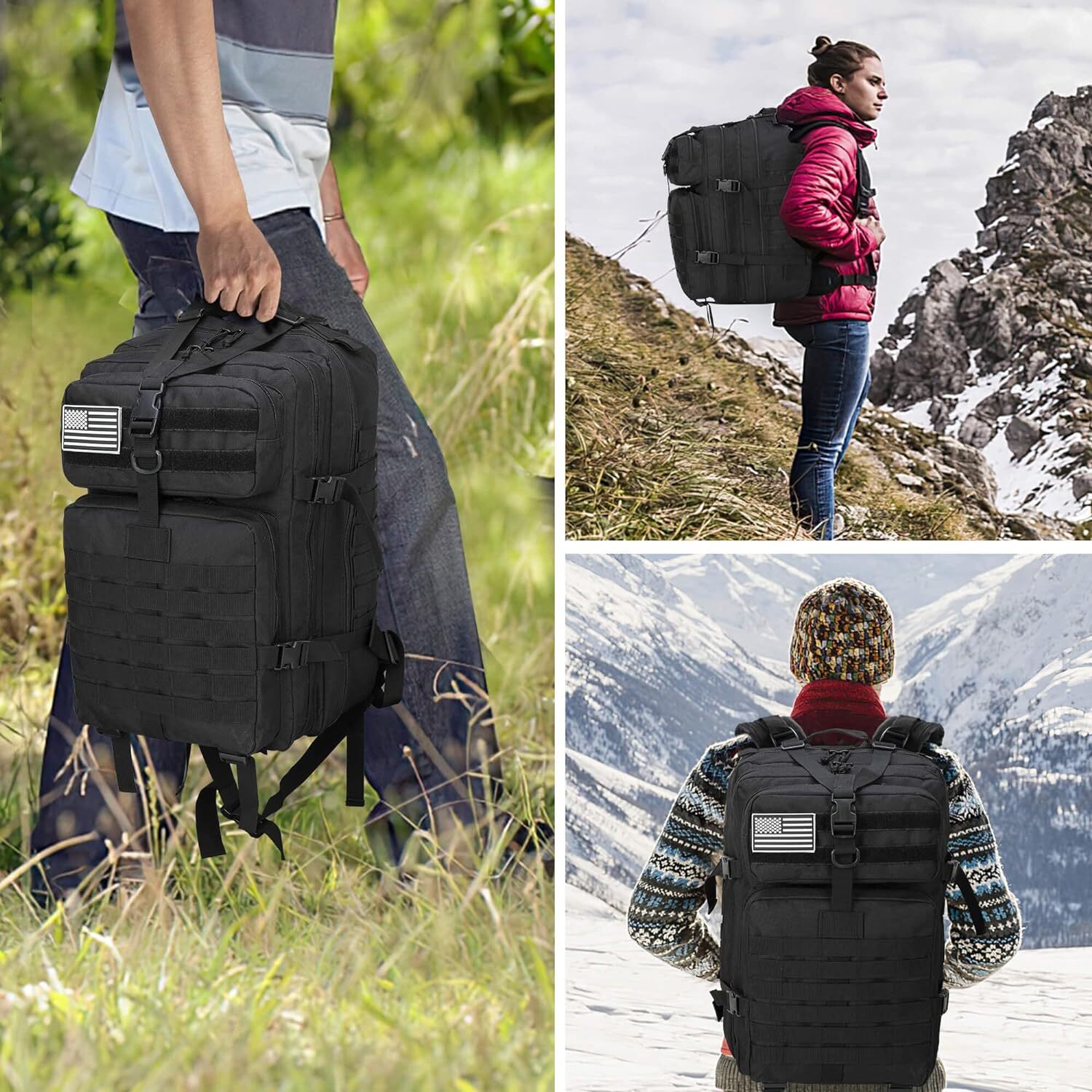 30L/45L Military Tactical Backpack For Men Molle Daypack 3Day Bug Out Hiking Bag