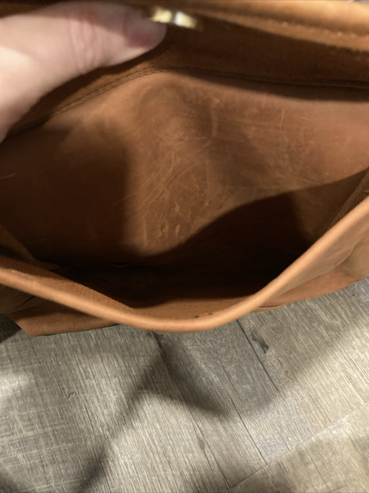 One Mill & Bull Roll Top Backpack Leather Tan Brown Bag