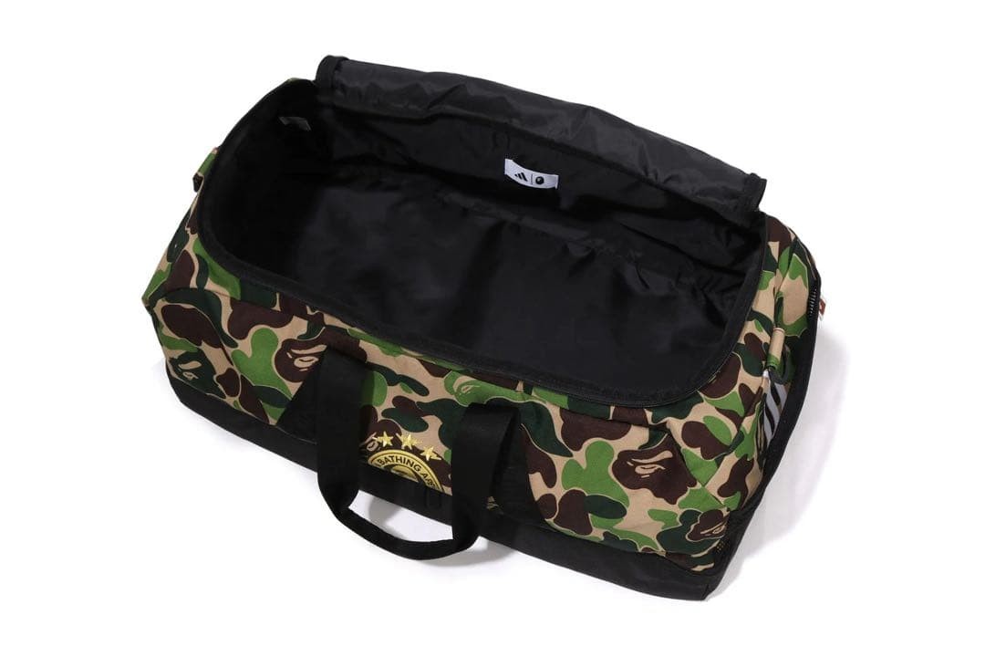 A BATHING APE BAPE Adidas Duffle Bag NS 58x30x29cm CREGRN New