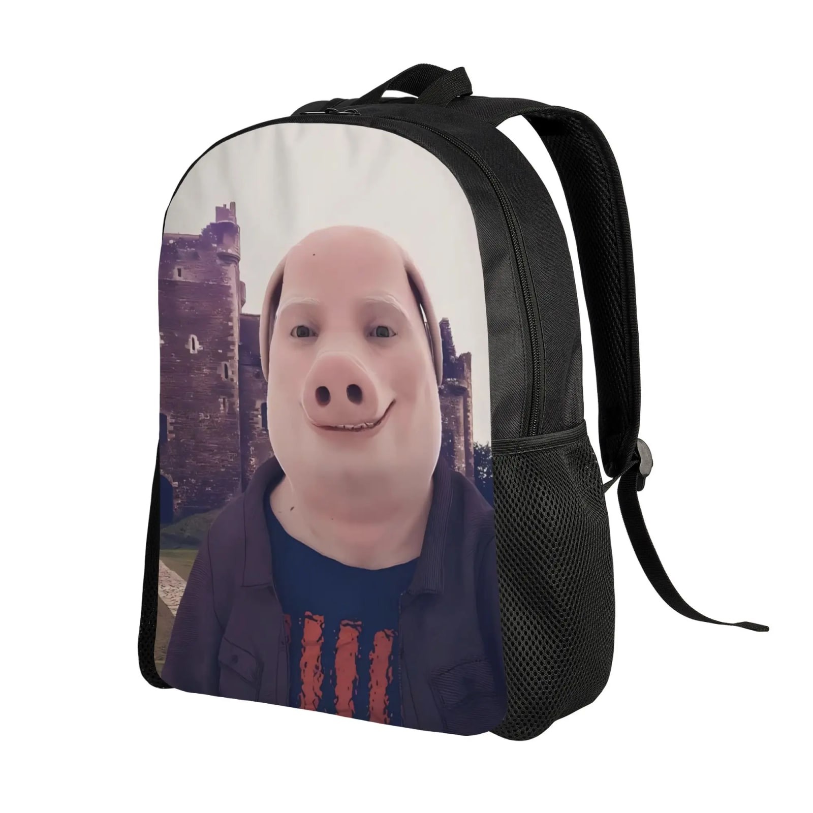Cartoon Polyester Foldable Expandable Student Backpack 20-35L Unisex