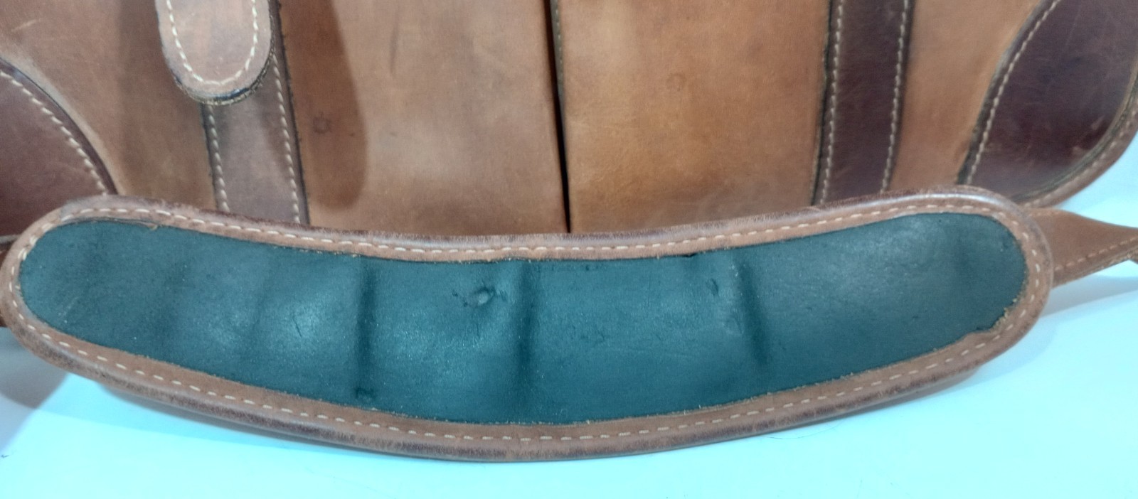 Vtg SCHLESINGER Full Grain Cowhide Brown Leather Briefcase Attache Bag Messenger