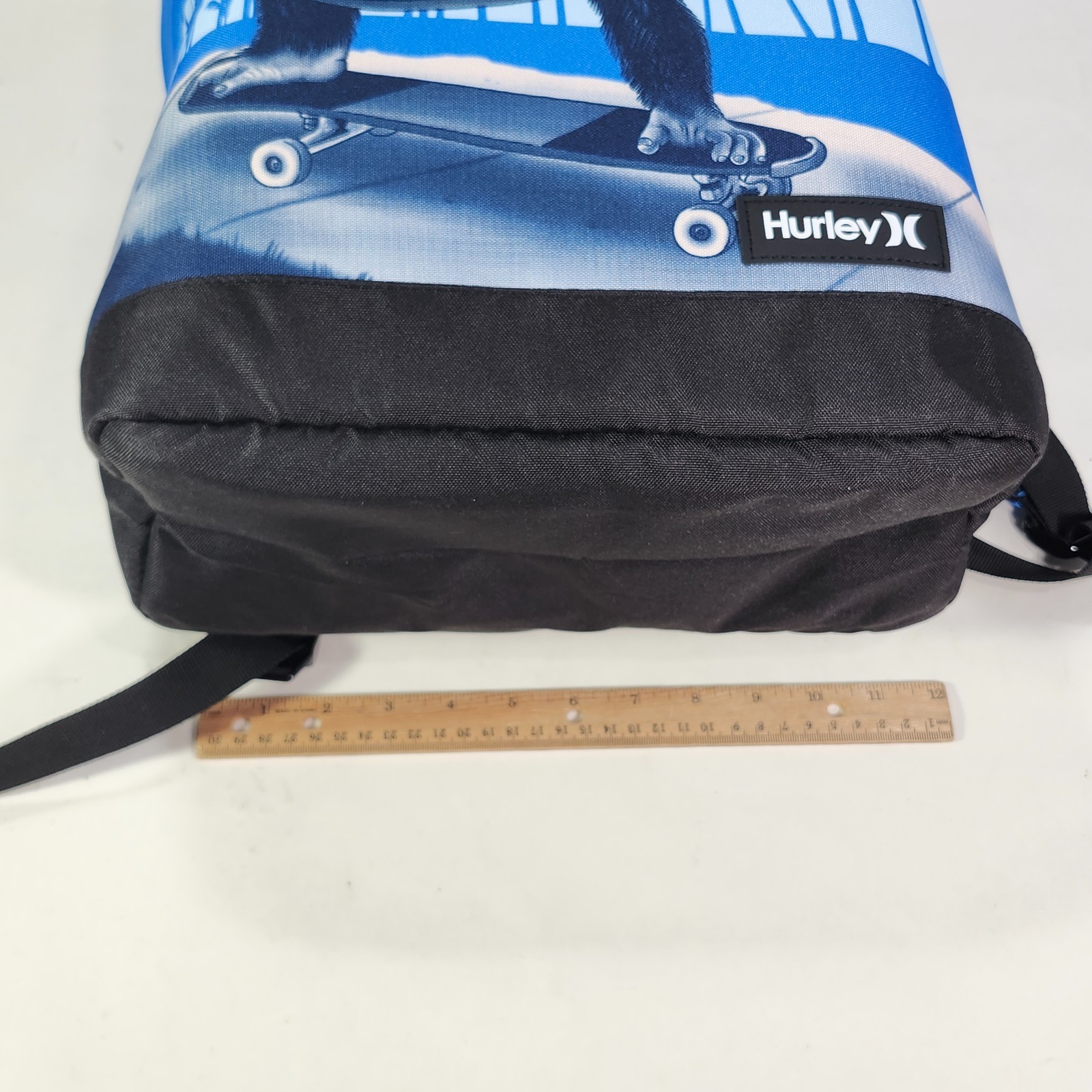 Hurley Backpack Skateboard Surfboard Monkey Blue 15″ Laptop Sleeve Tavel Bag NWT