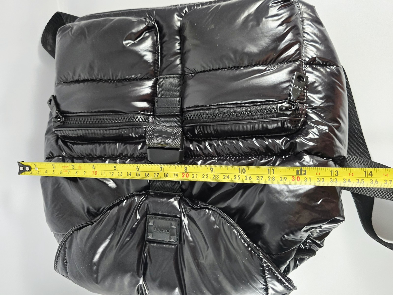 DKNY Avia Backpack in Puffy Black Nylon Adjustable Straps UNISEX