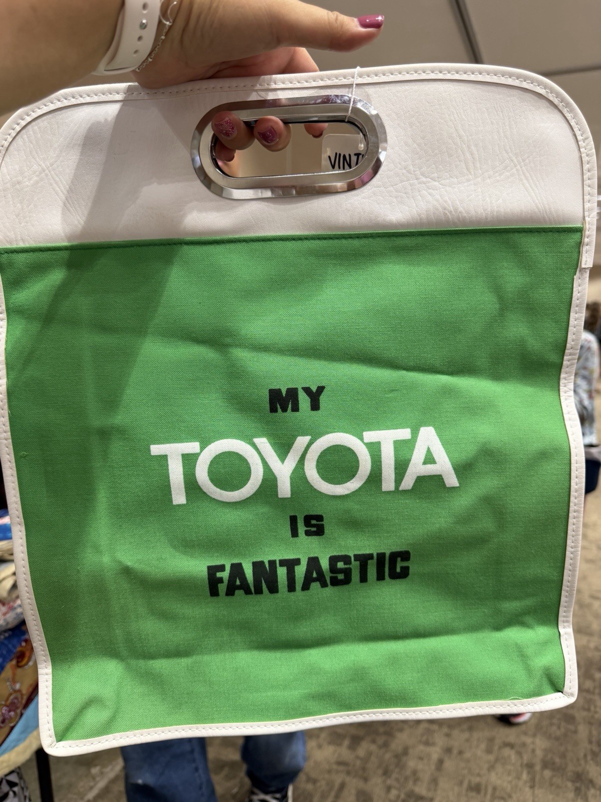 Vintage Toyota Canvas Tote Bag Green