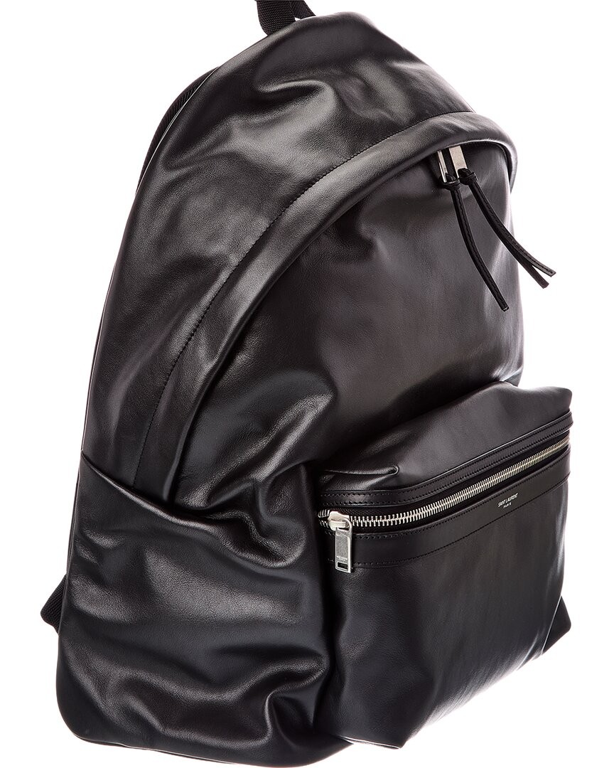 Saint Laurent City Matte Leather Backpack Men’s