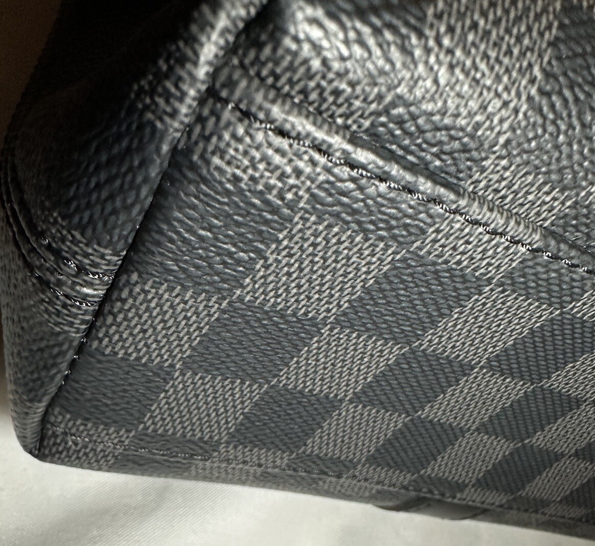 Louis Vuitton Anton Tote Bag Damier Graphite N40000 Black Business Unisex New