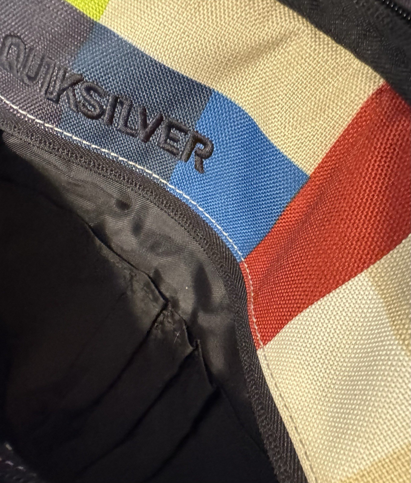 Quicksilver Graphic 80’s Style Backpack Colorful Book Bag School Surf Beach