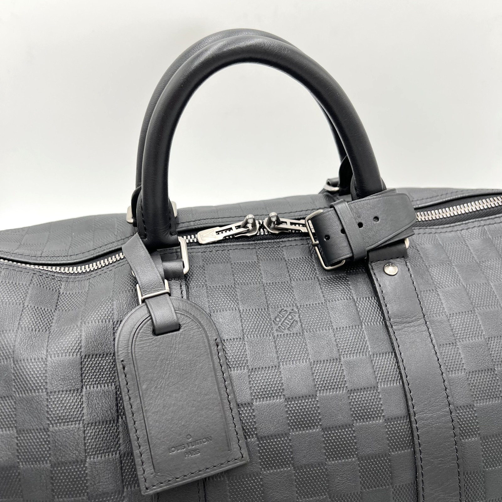 Louis Vuitton Damier Infini Keepall Bandouliere 55 Travel Bag 2way N41144 Auth