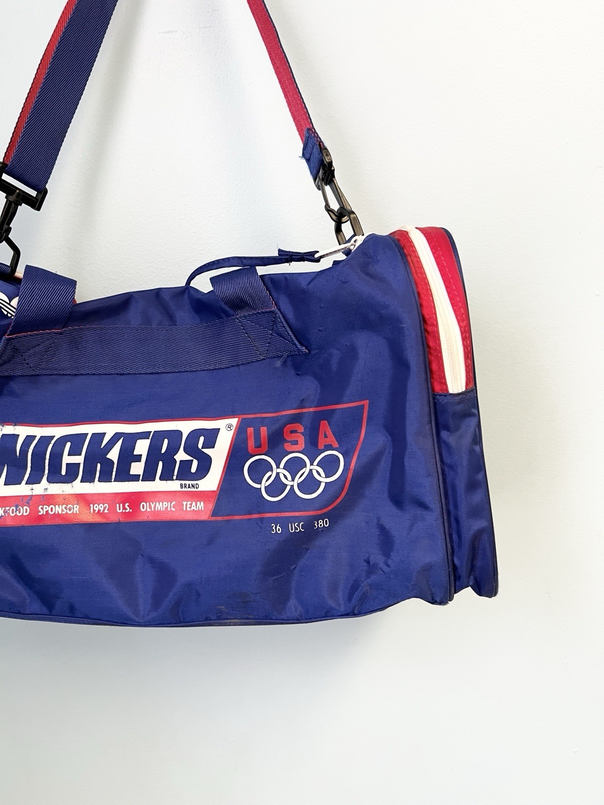 Vintage 1992 Adidas Snickers USA Olympic Team Duffle Bag Barcelona Olympics Gym