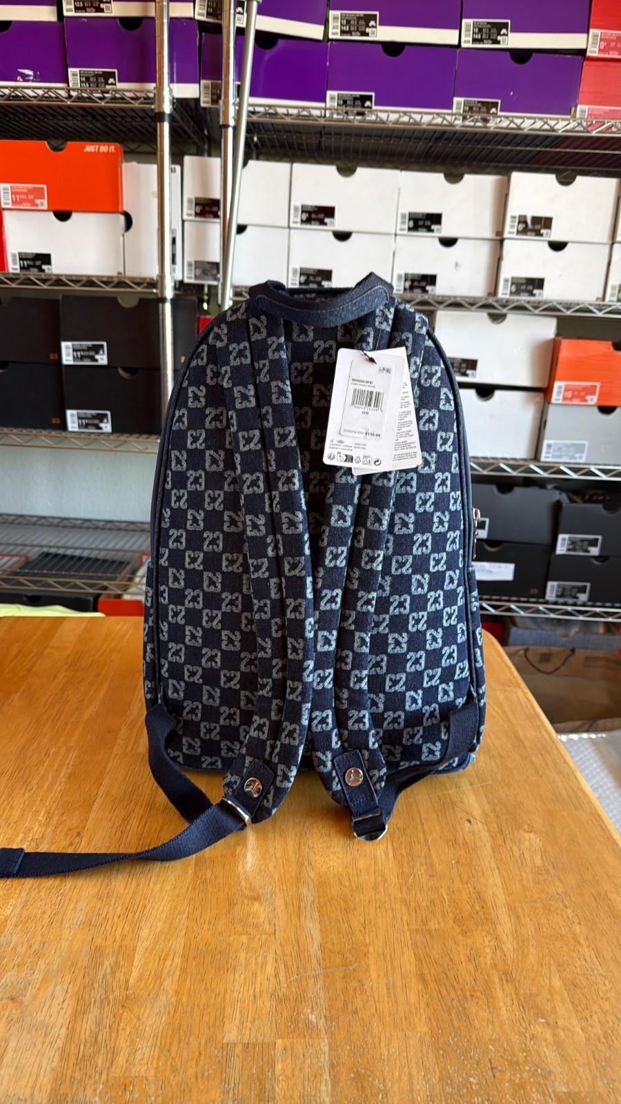 Nike Air Jordan Monogram Backpack Gym Bag MA9259-BHD Indigo Blue Laptop Sleeve