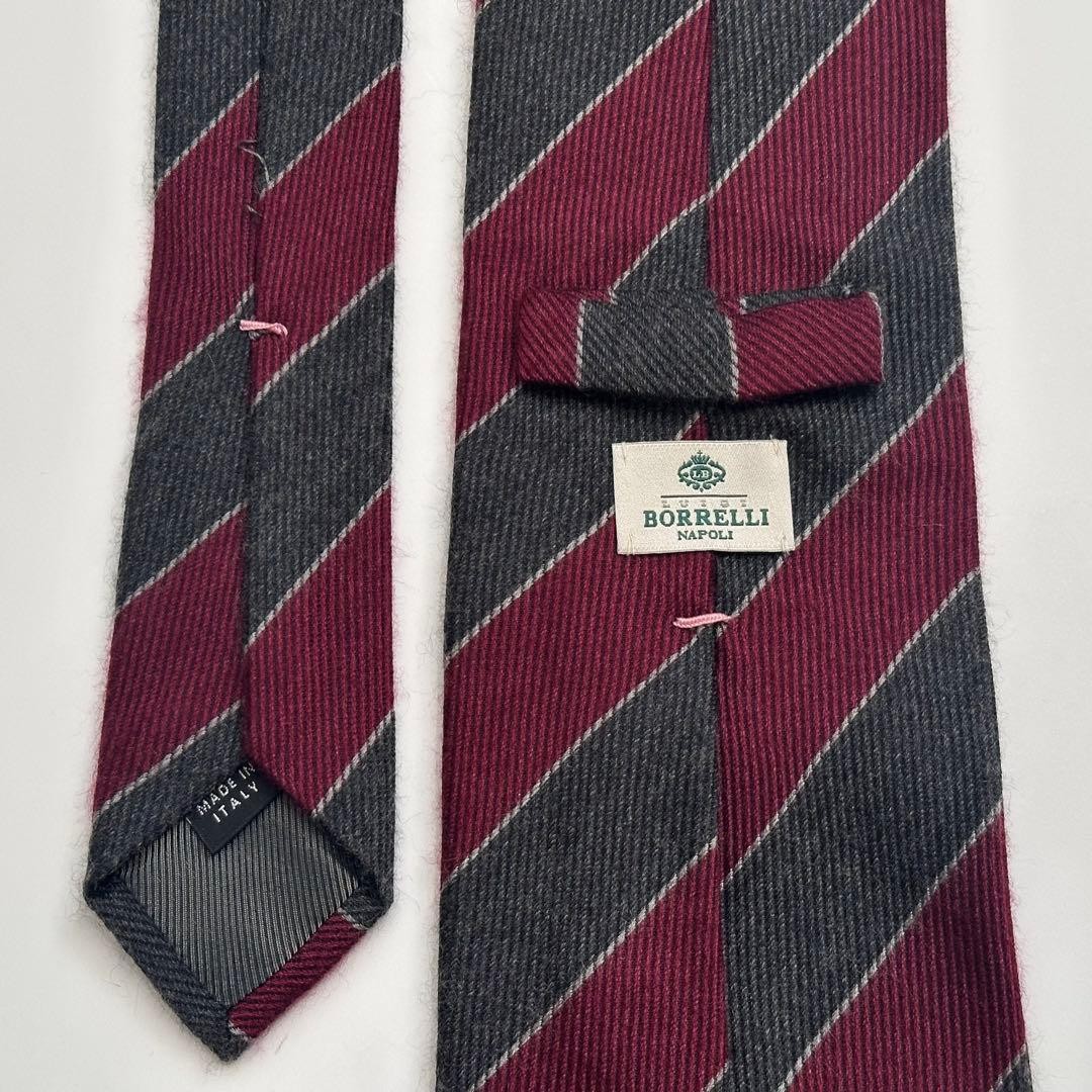 LUIGI BORRELLI Cashmere Tie 9.4cm Blade Used Condition