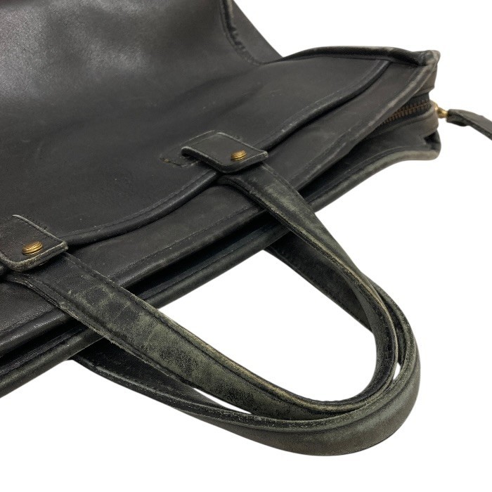 COACH OLD COACH 2-Way Briefcase Black Leather Men Business Handbag 3228