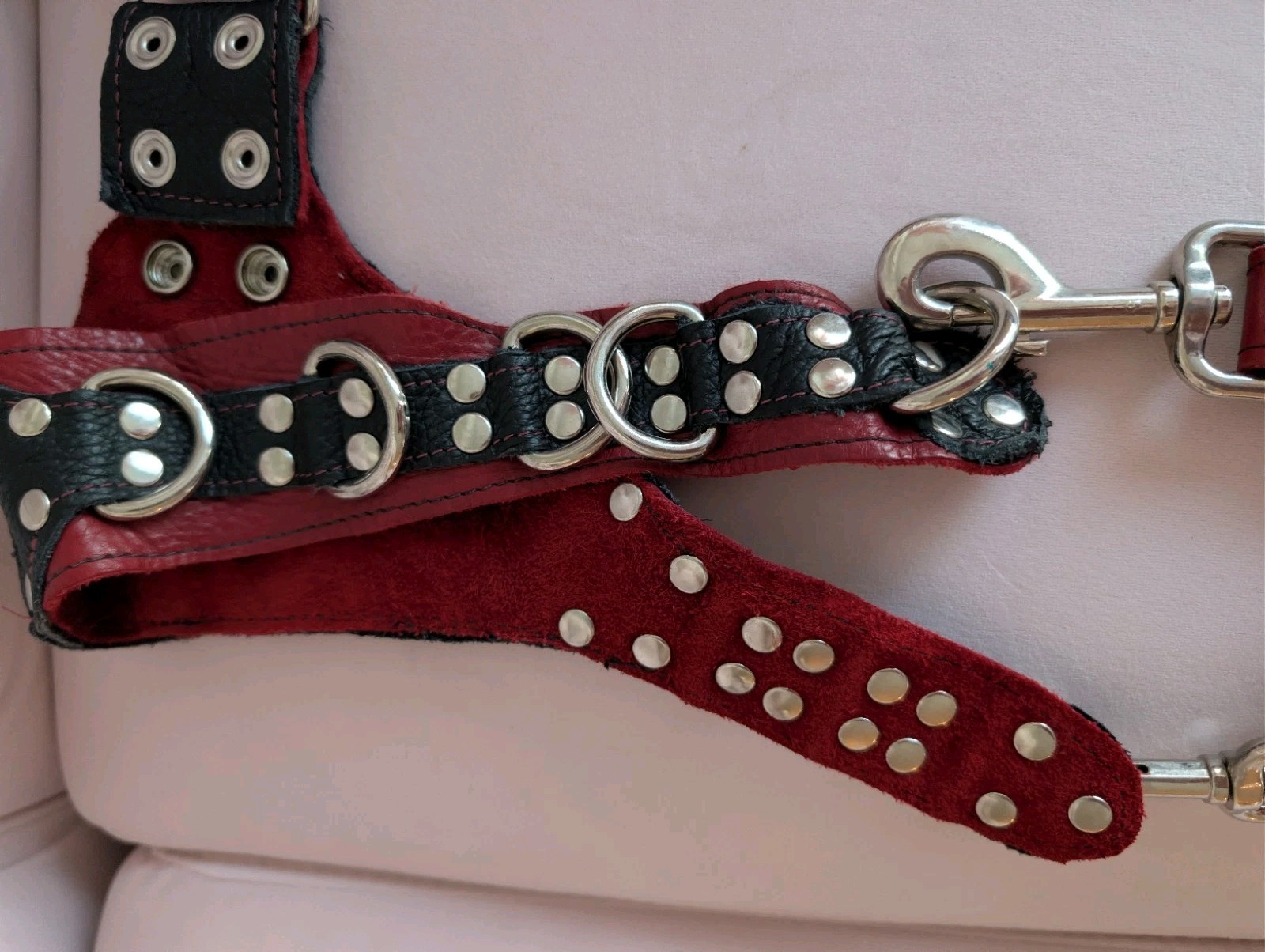 Handmade Men’s Black and Red Leather Holster Steampunk Gothic Bag