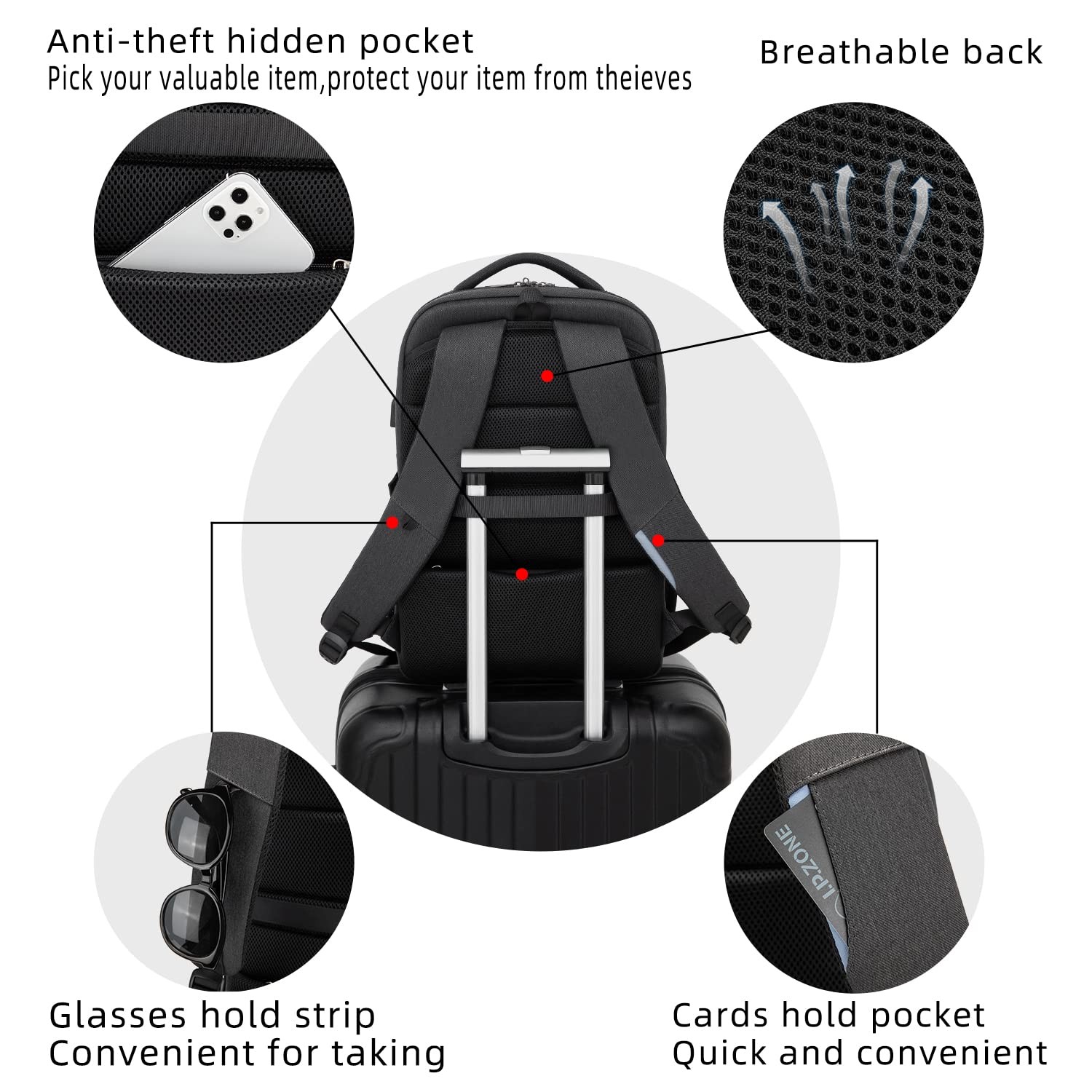 17 Inch Laptop Backpack for Travel Water Resistant College Backpack for Men/W…