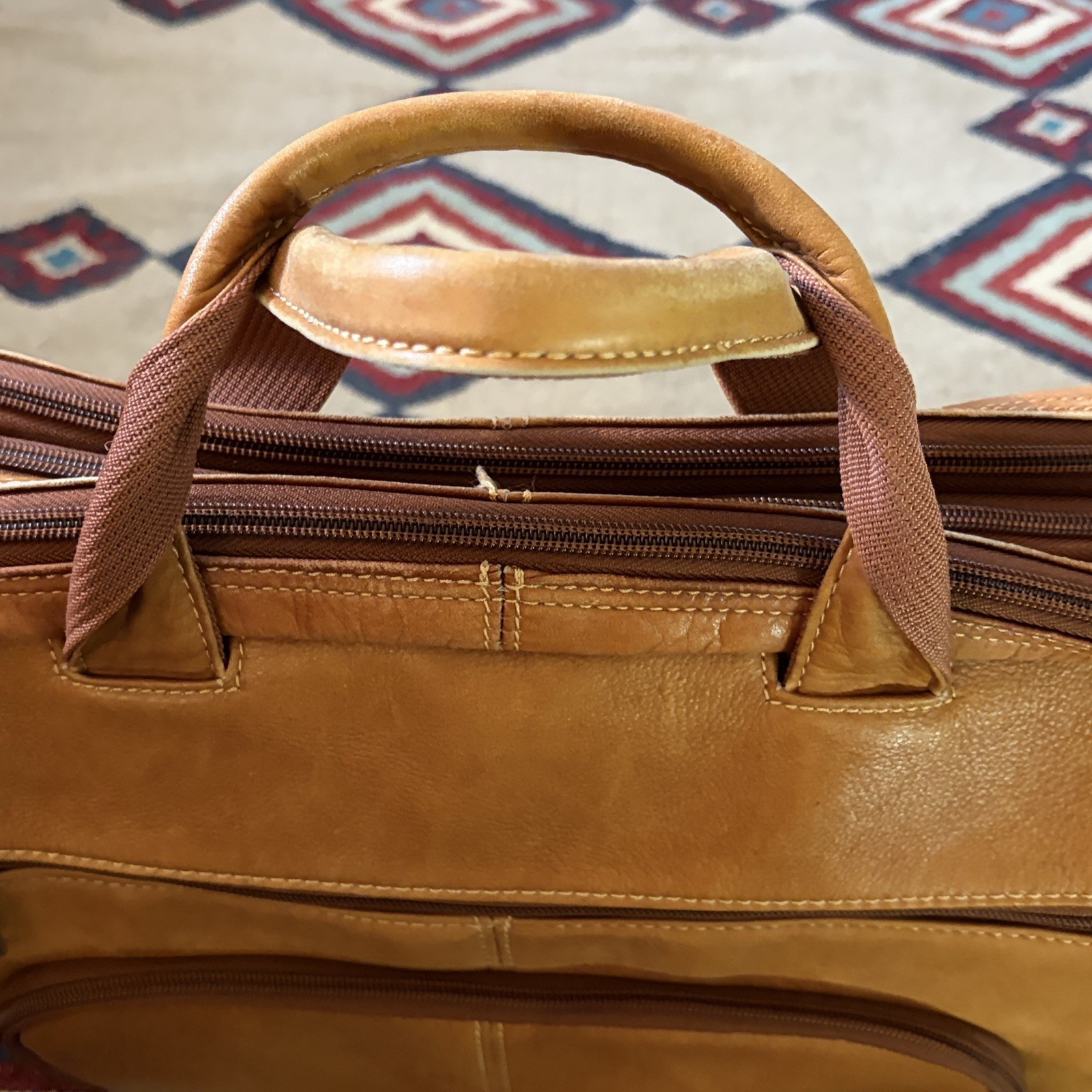 Wilson Leather Brown Soft Shell Briefcase 13x 17 Satchel Messenger Bag Tote