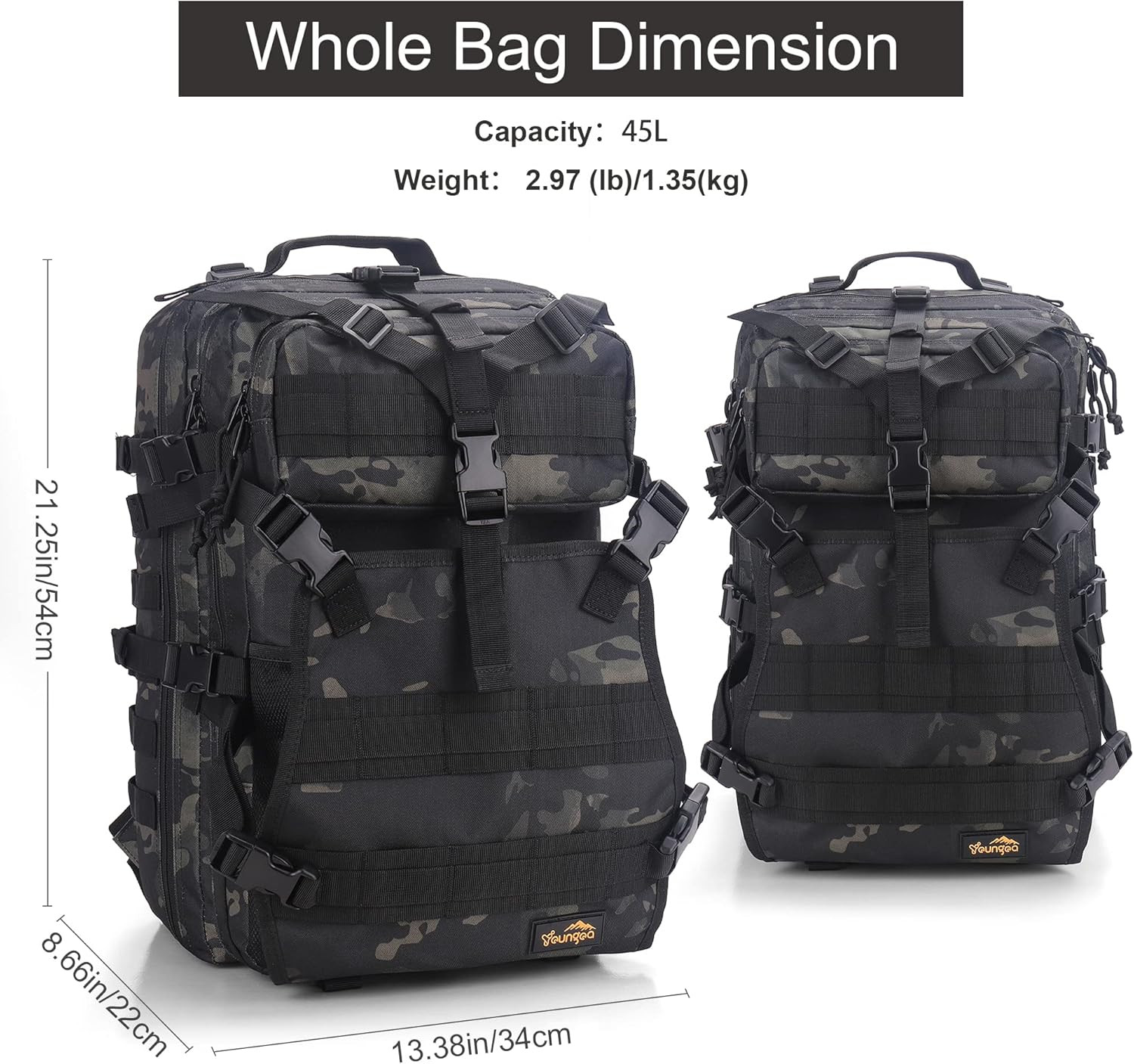 Motorcycle Helmet Backpack Bag for Men with Hard Hat Carrier/Storage, Riding Bac
