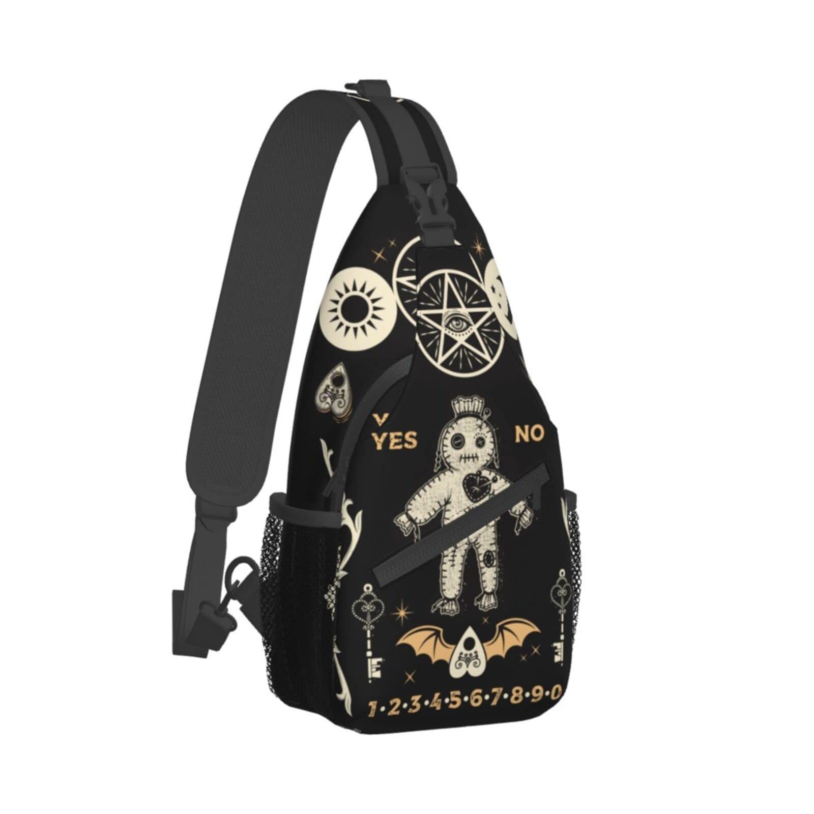 BCQJNB Goth Coffin Horror Gothic Sling Backpack Crossbody Shoulder Bag Travel…